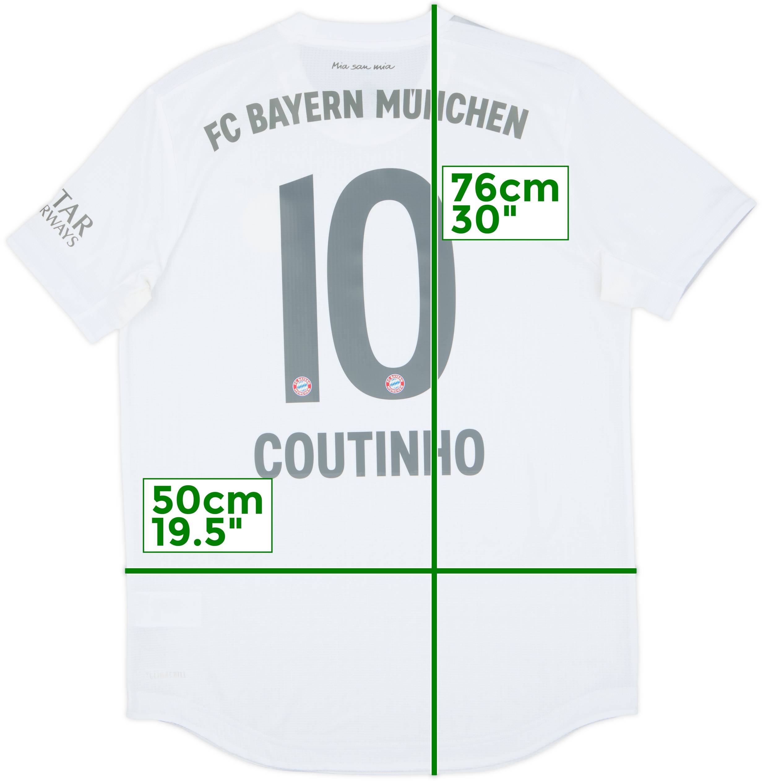 2019-20 Bayern Munich Authentic Away Shirt Coutinho #10 - 7/10 - (M)