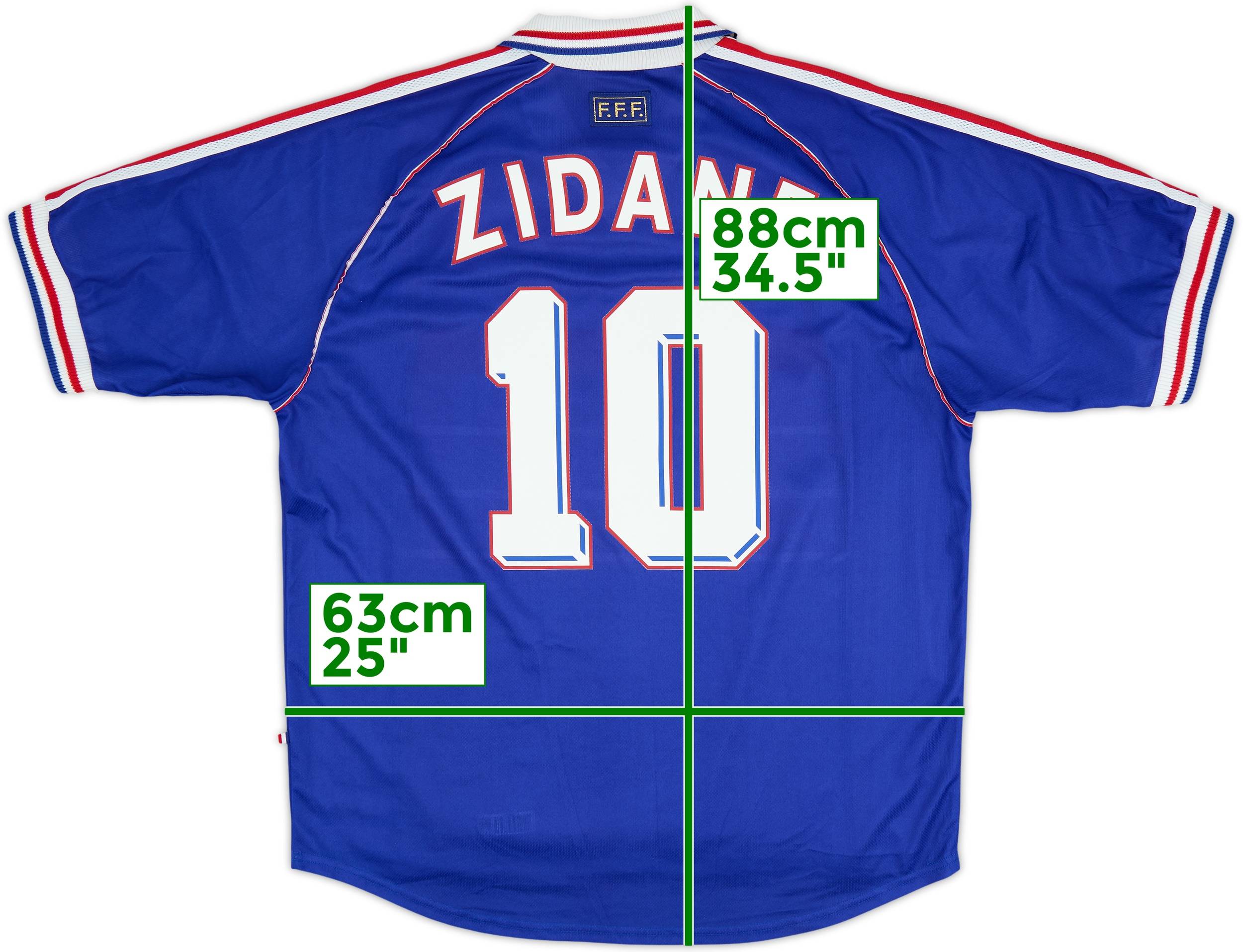 1998-00 France Home Shirt Zidane #10 - 8/10 - (XL)