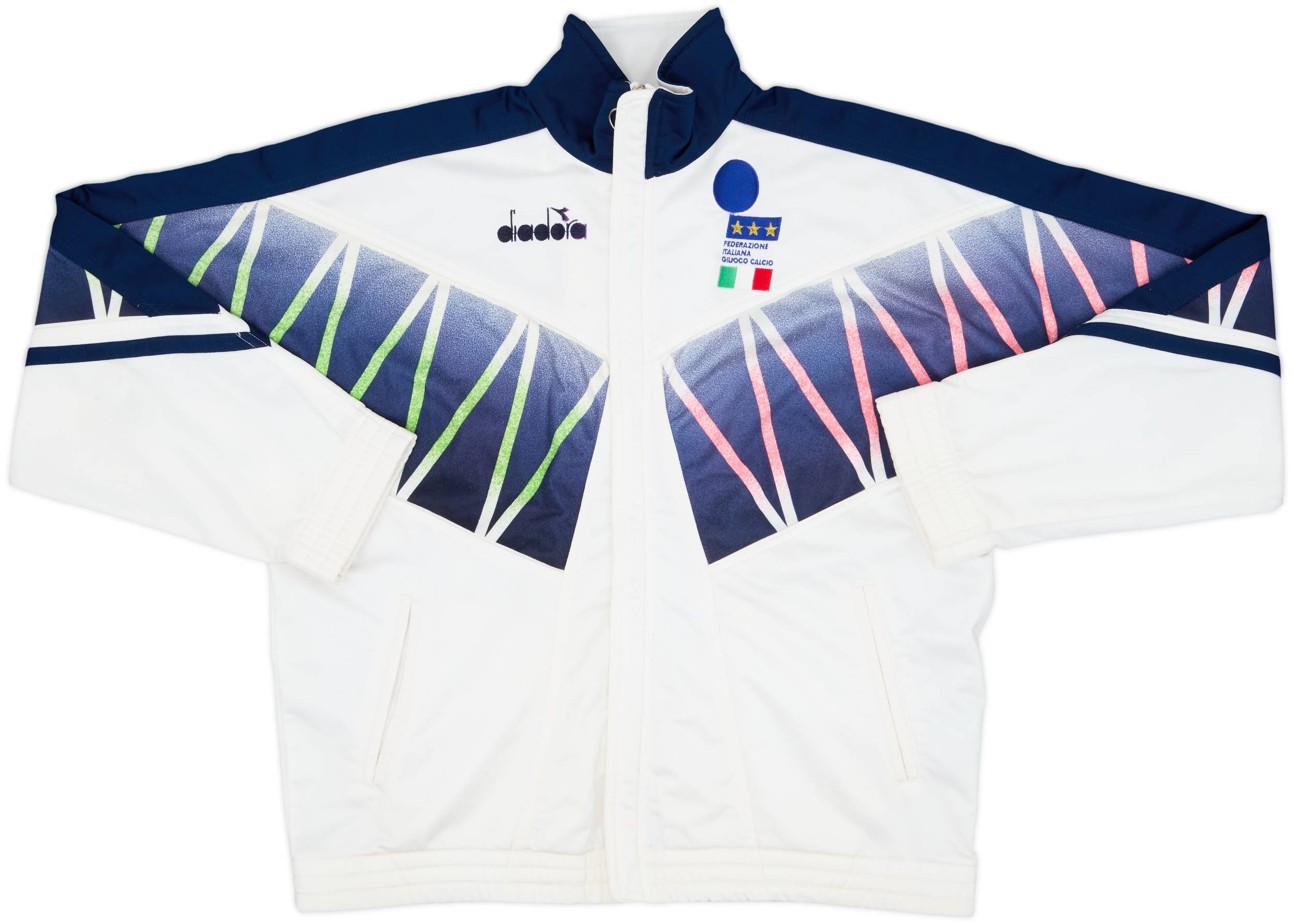 ディアドラ1994イタリア代表トラックジャケット 1994 Italy Diadora Track Jacket - 5/10 - (M)