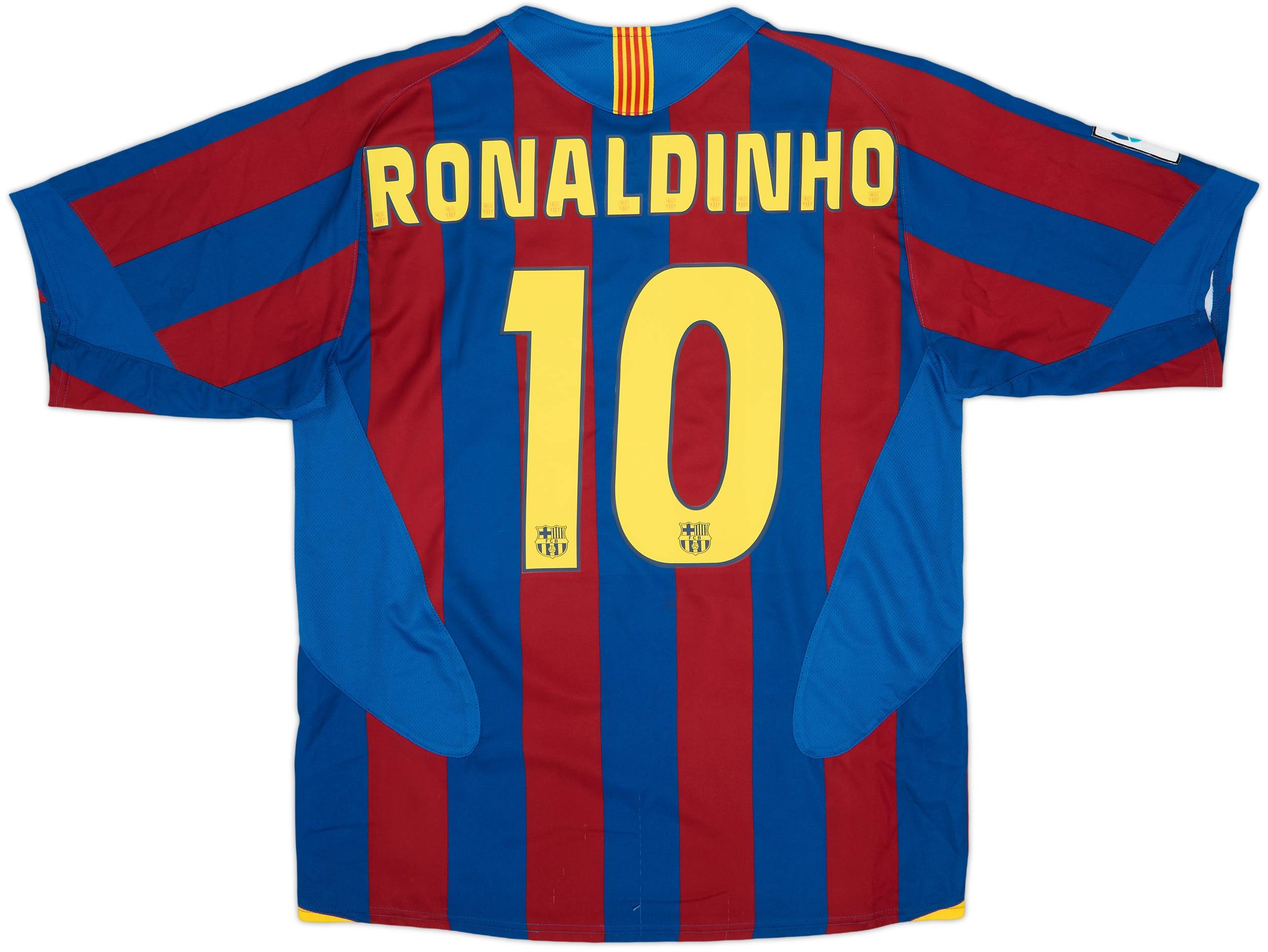 2005-06 Barcelona Home Shirt Ronaldinho #10 - 8/10 - (M)