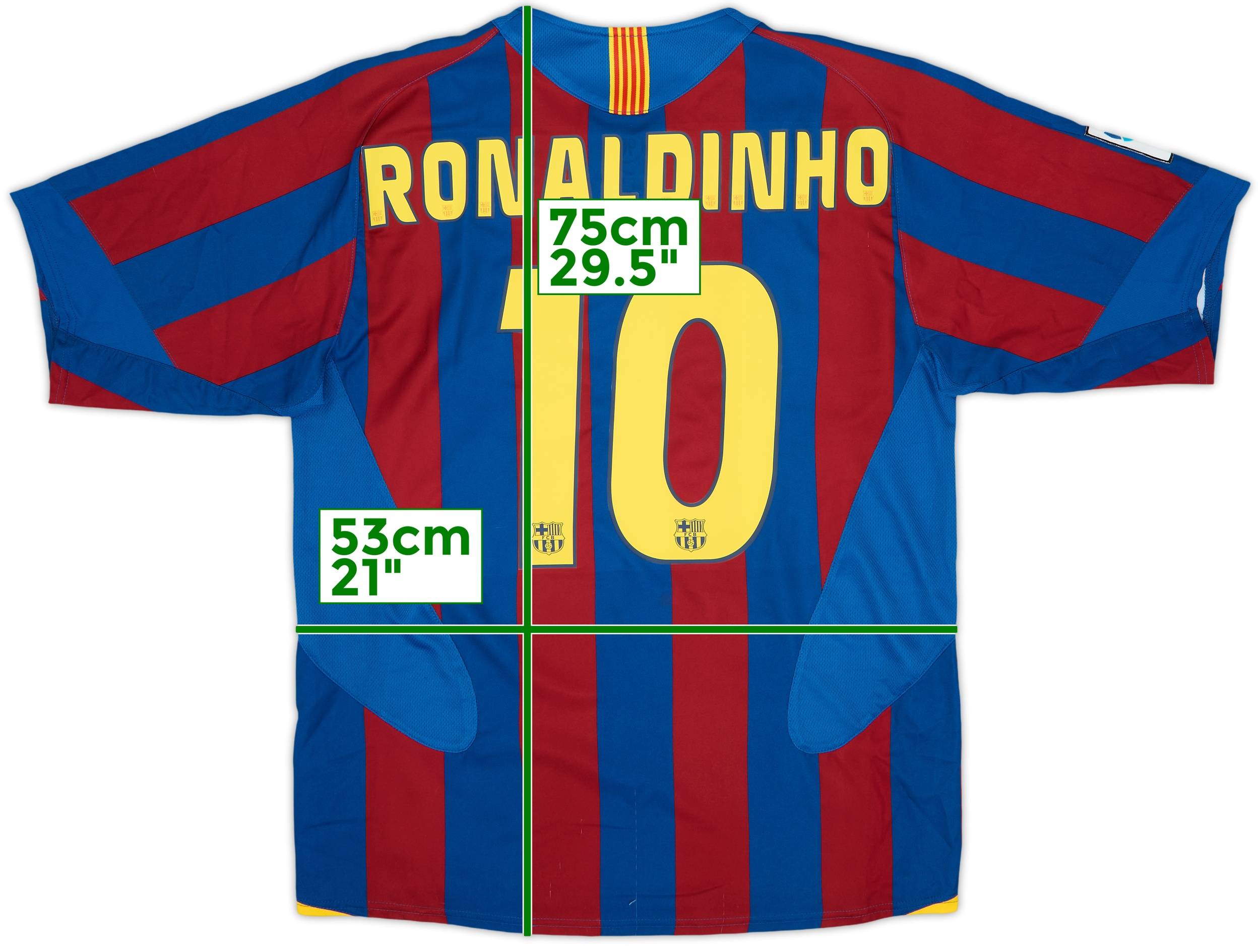 2005-06 Barcelona Home Shirt Ronaldinho #10 - 8/10 - (M)