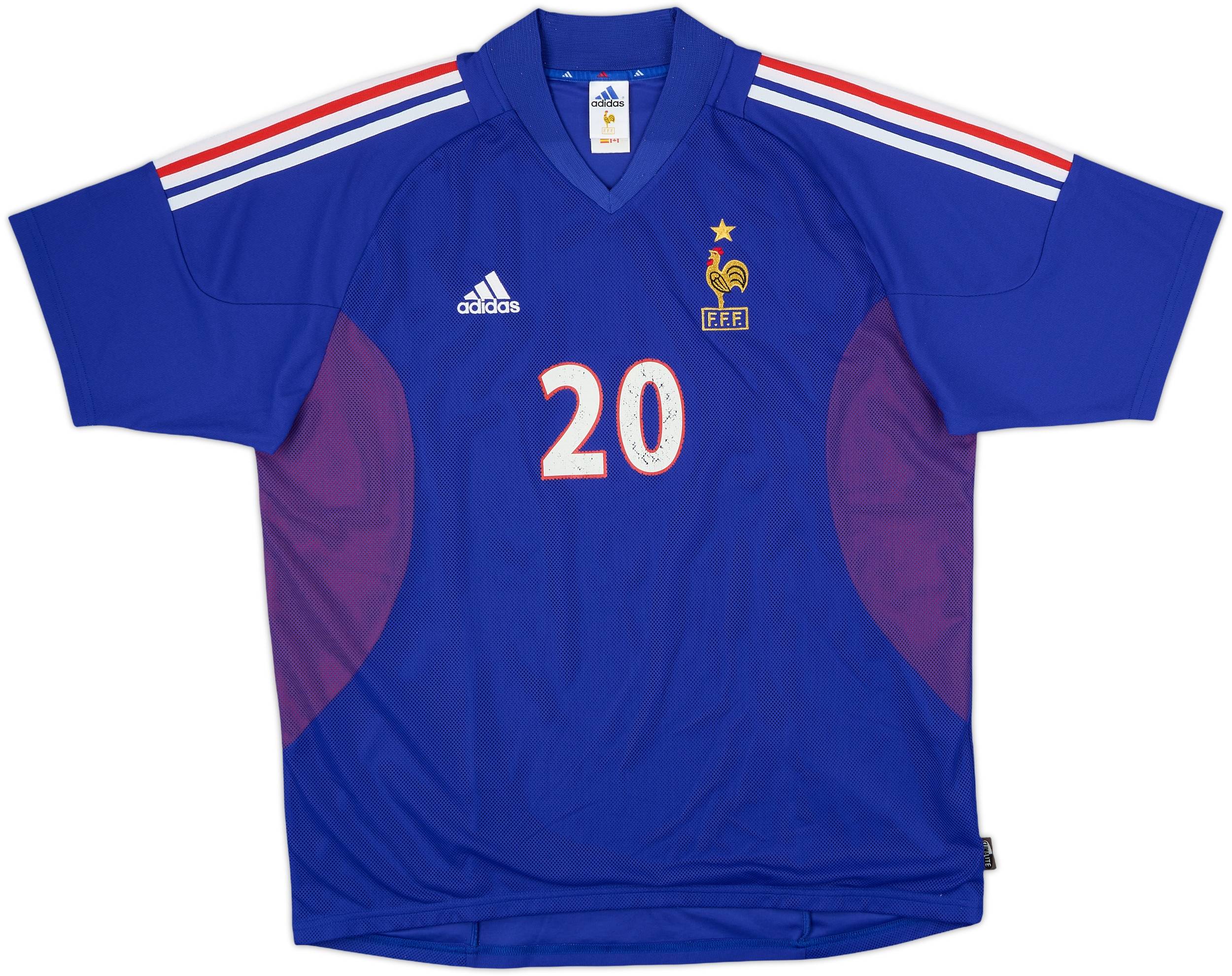 2002-04 France Home Shirt #20 - 6/10 - (XL)