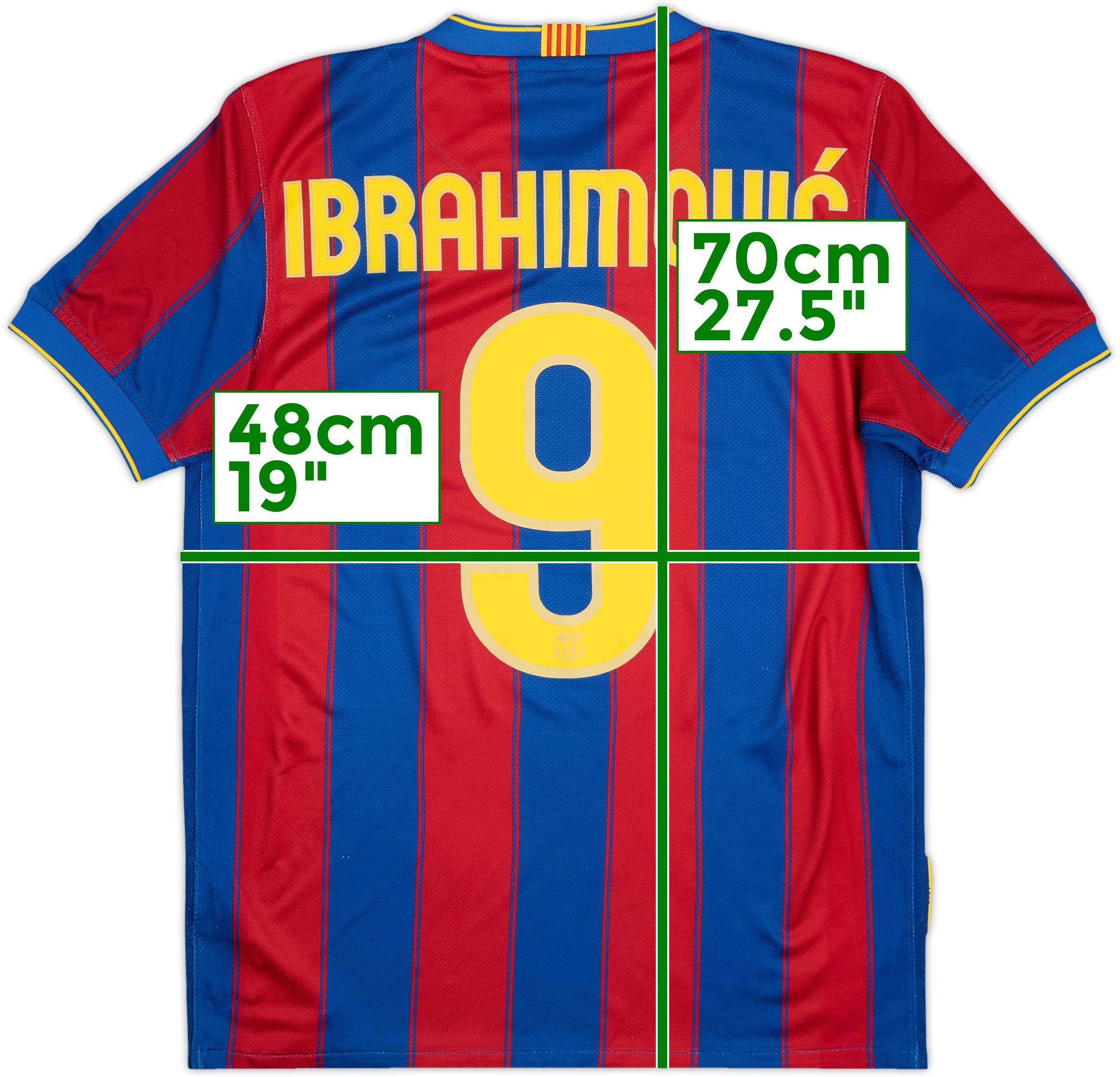 2009-10 Barcelona Home Shirt Ibrahimovic #9 - 7/10 - (S)