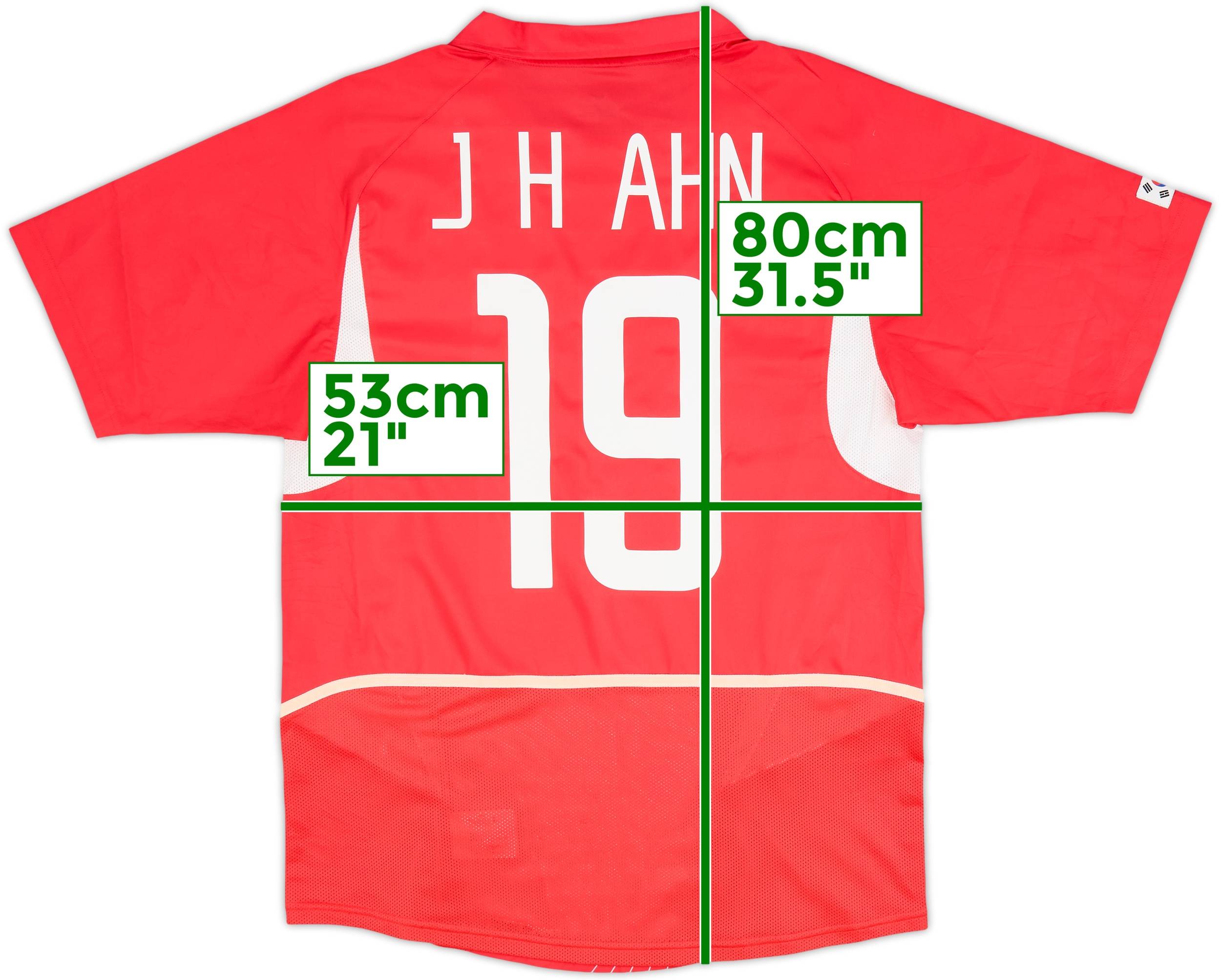 2002-03 South Korea Home Shirt J.H.Ahn #19 - 8/10 - (L)