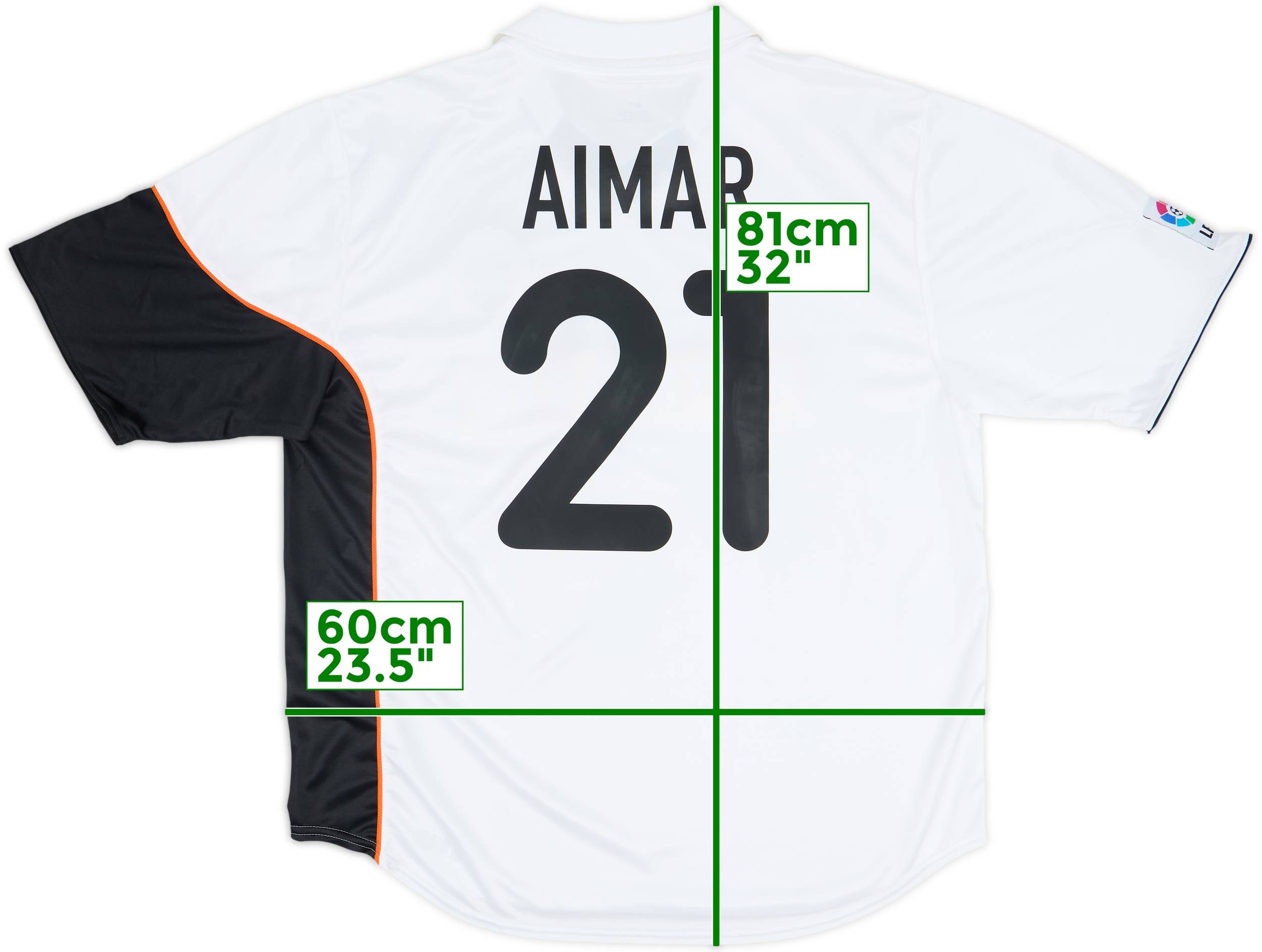 2001-02 Valencia Home Shirt Aimar #21 - 10/10 - (XL)