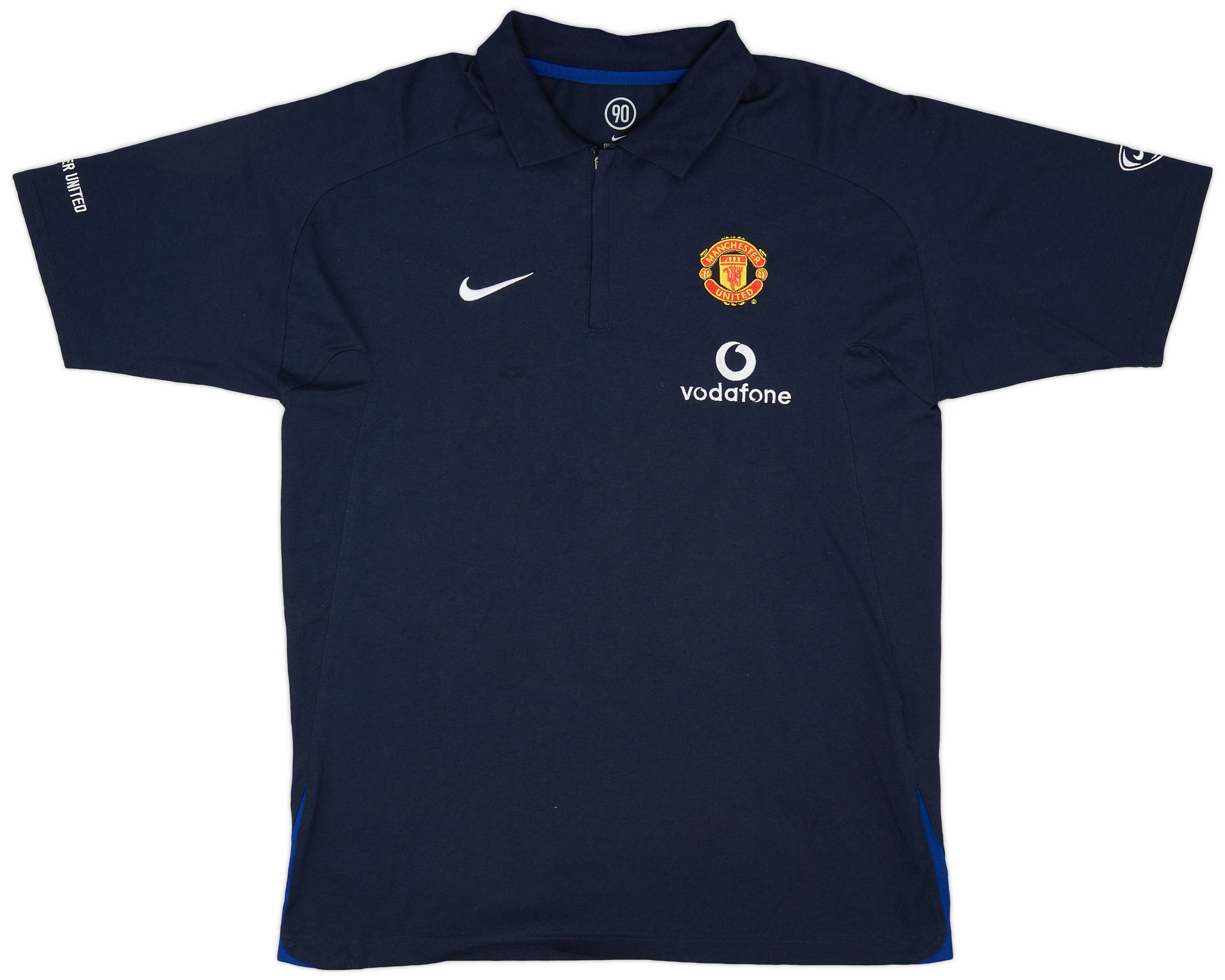 2004-05 Manchester United Nike 1/4 Zip Polo Shirt - 8/10 - (L)