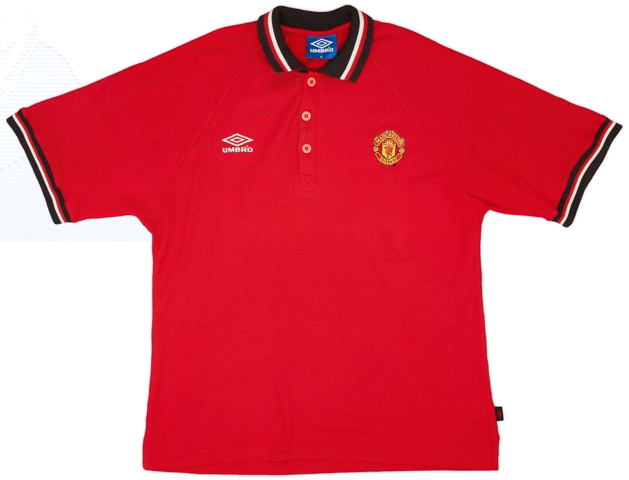 1997-98 Manchester United Umbro Polo Shirt - 8/10 - (XL)