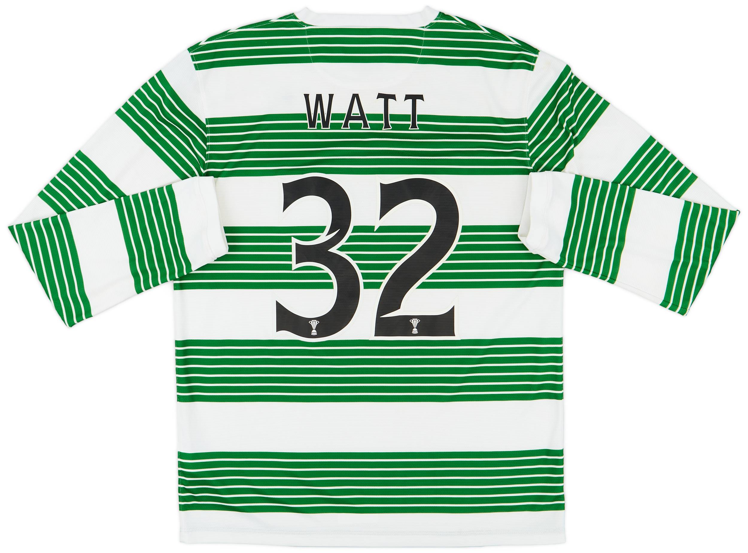 2013-15 Celtic Home L/S Shirt Watt #32 - 7/10 - (M)