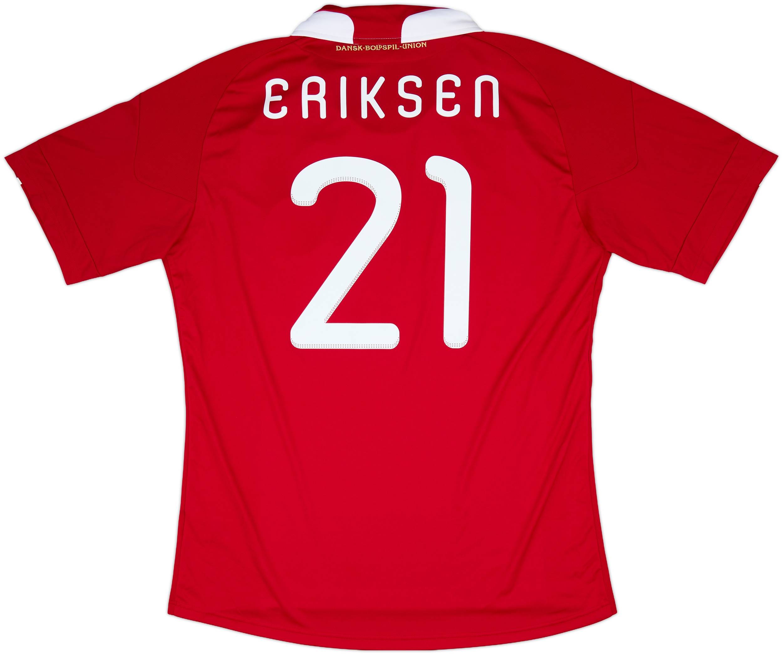 2010-11 Denmark Home Shirt Eriksen #21 - 8/10 - (XL)