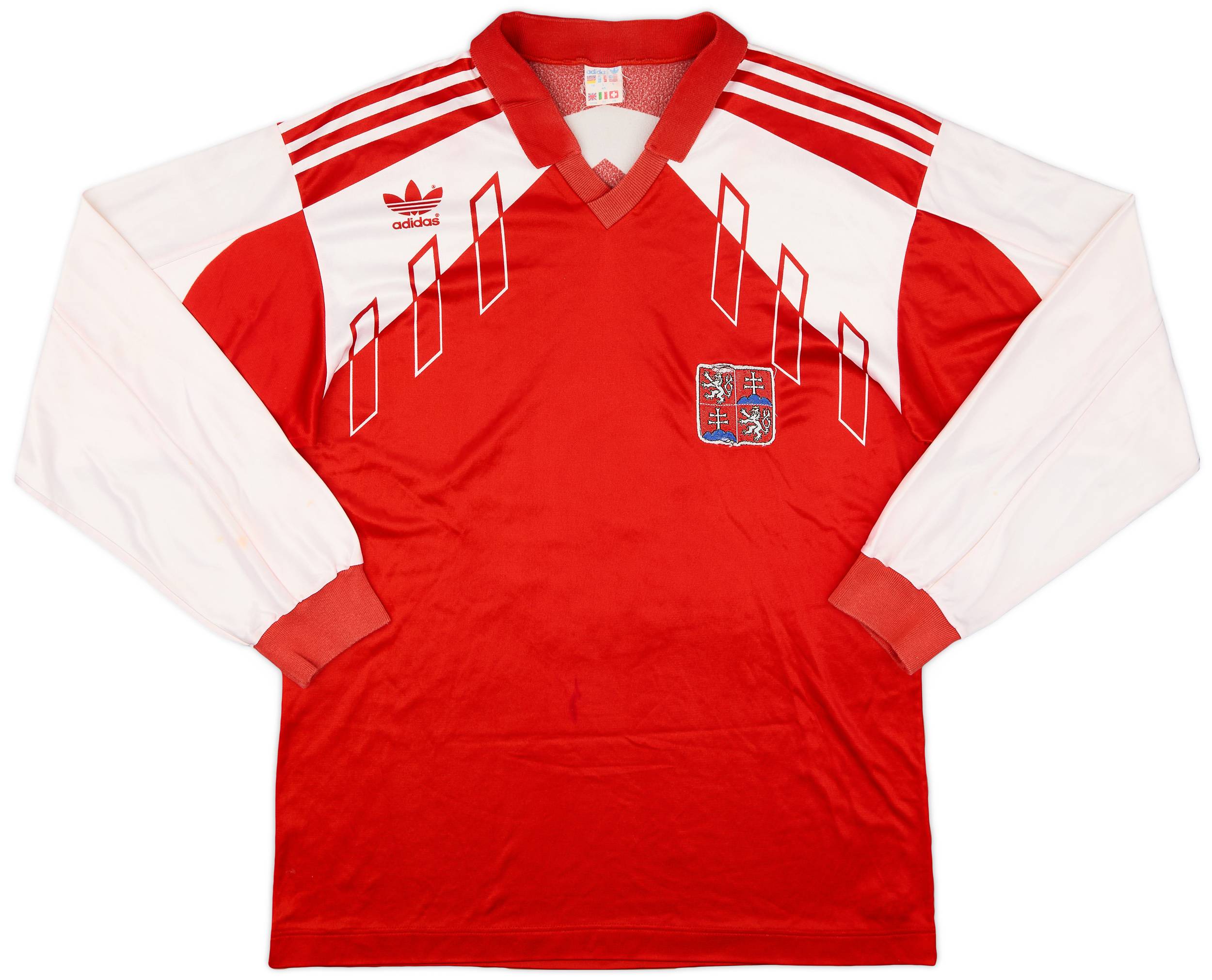 1992 Czechoslovakia Match Issue European U21 Championship Home L/S Shirt #9