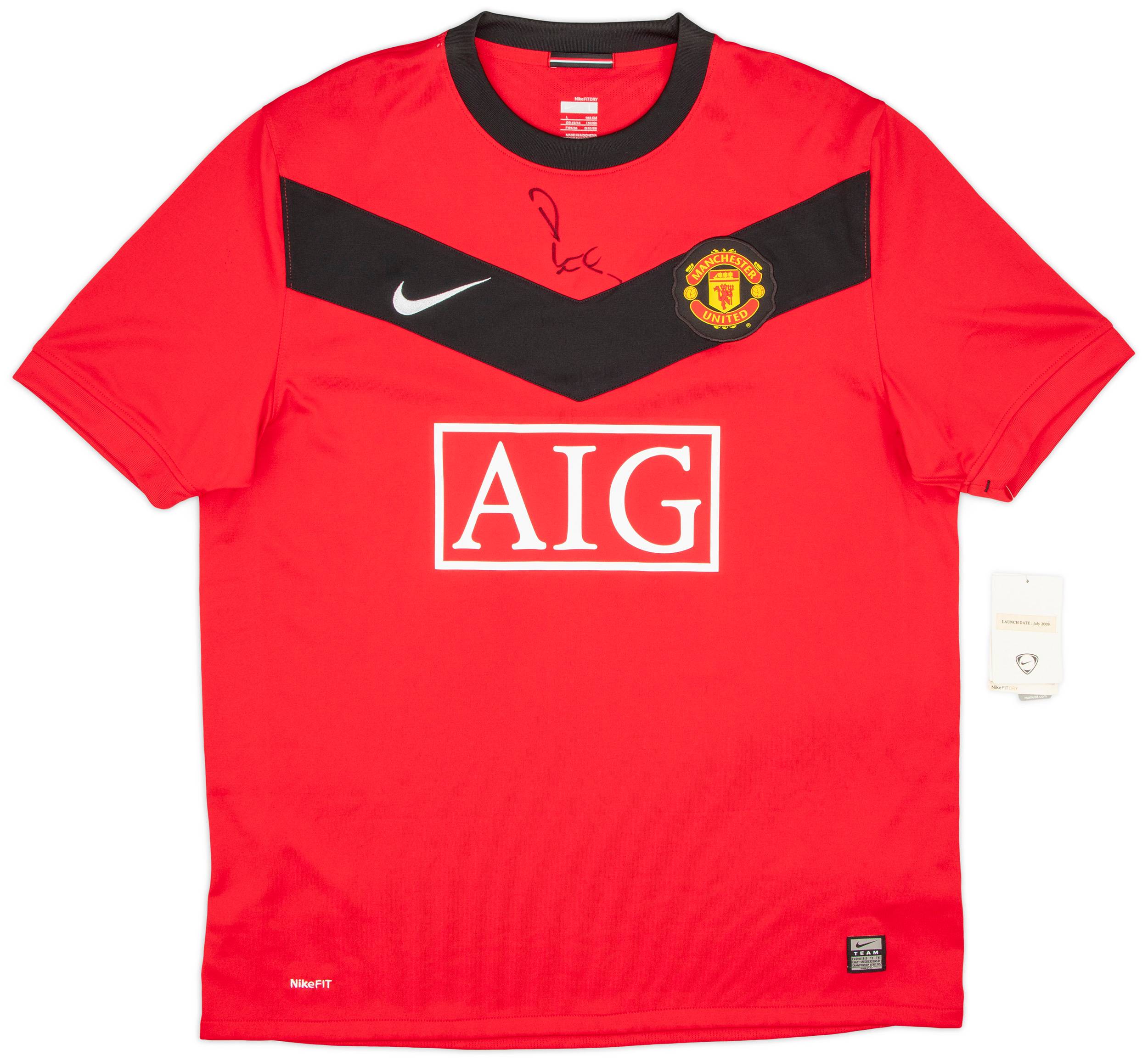 2009-10 Manchester United Signed Home Shirt (L)