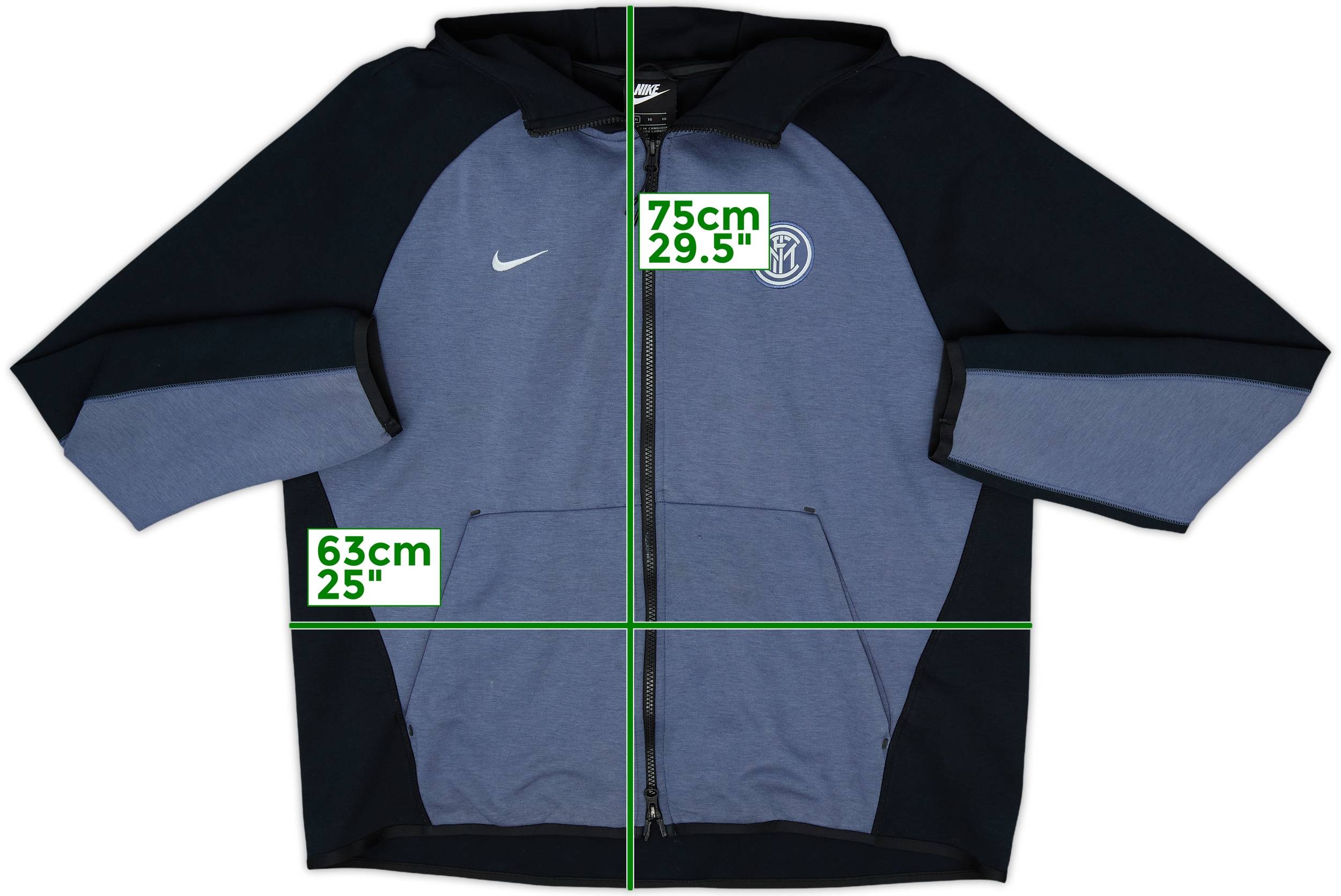 2018-19 Inter Milan Nike Hooded Track Jacket - 8/10 - (XL)