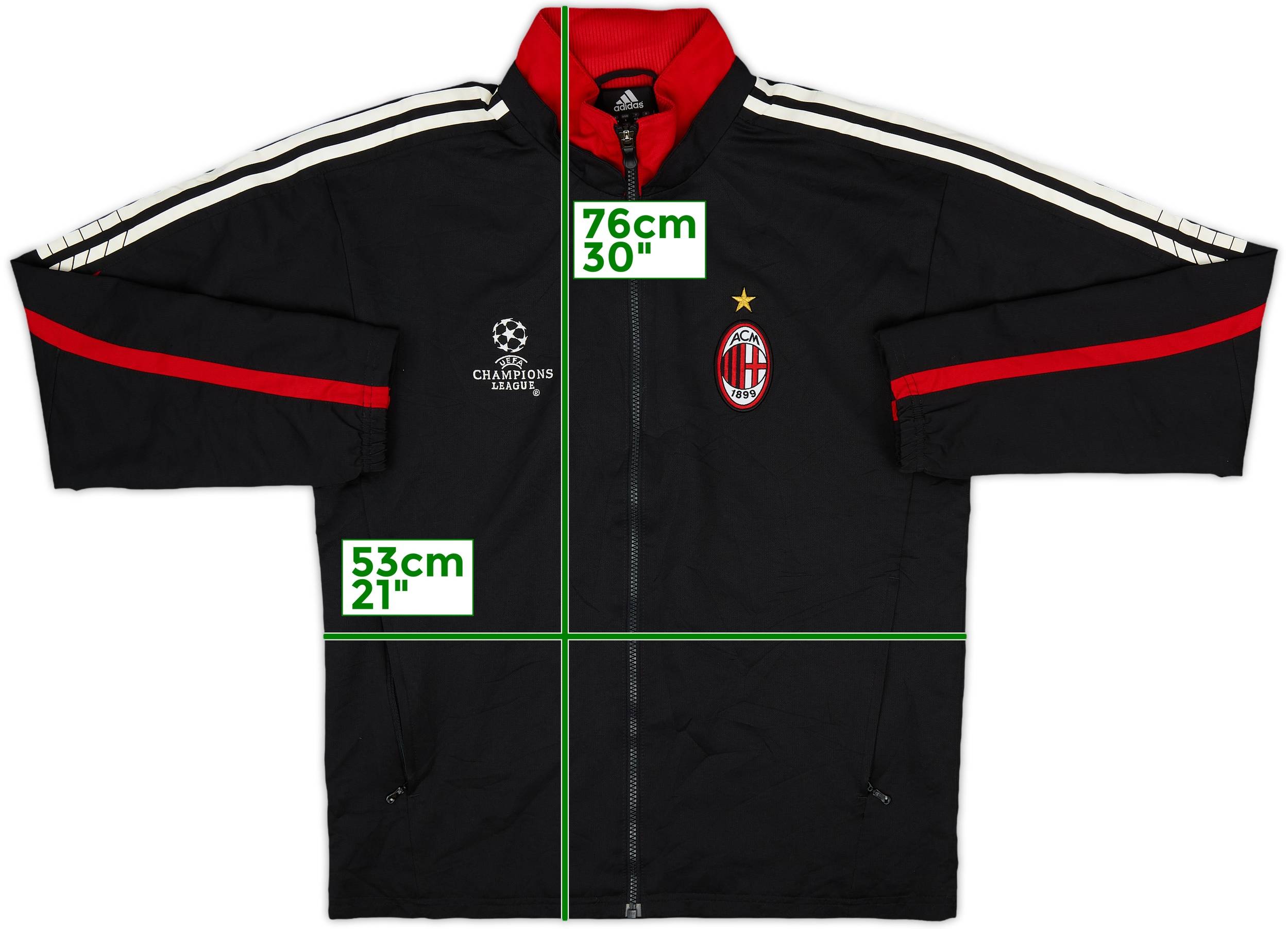 2005-06 AC Milan adidas CL Track Jacket - 8/10 - (S)