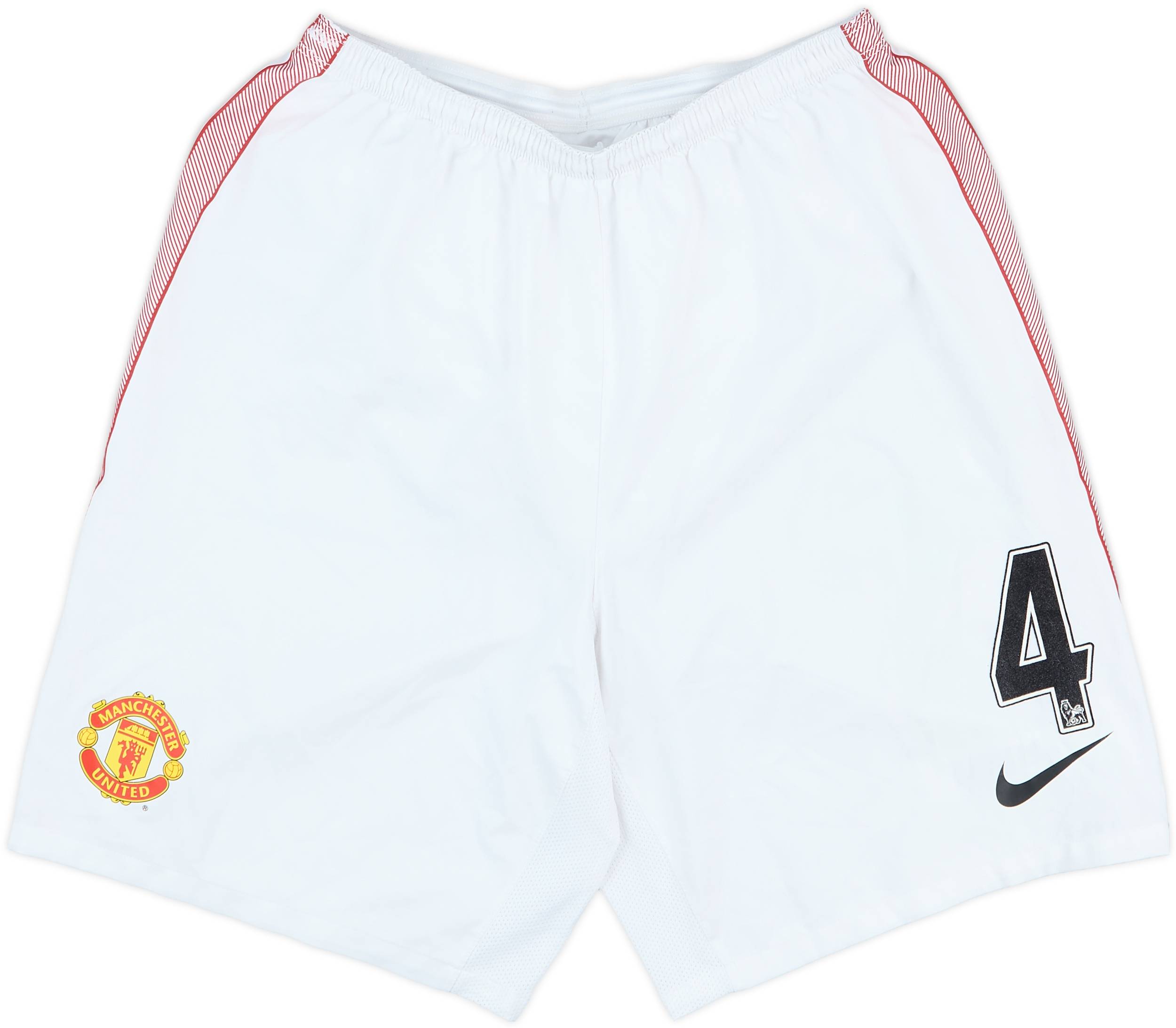 2012-13 Manchester United Match Issue Home Shorts #4 (Jones)