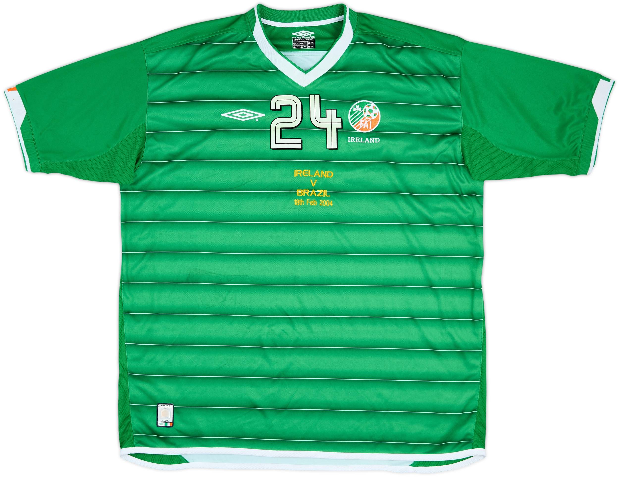ウェア UMBRO 2004 Ireland football shirts 2004 Ireland Player Issue Home Shirt #24 - 6/10 - (XXL)