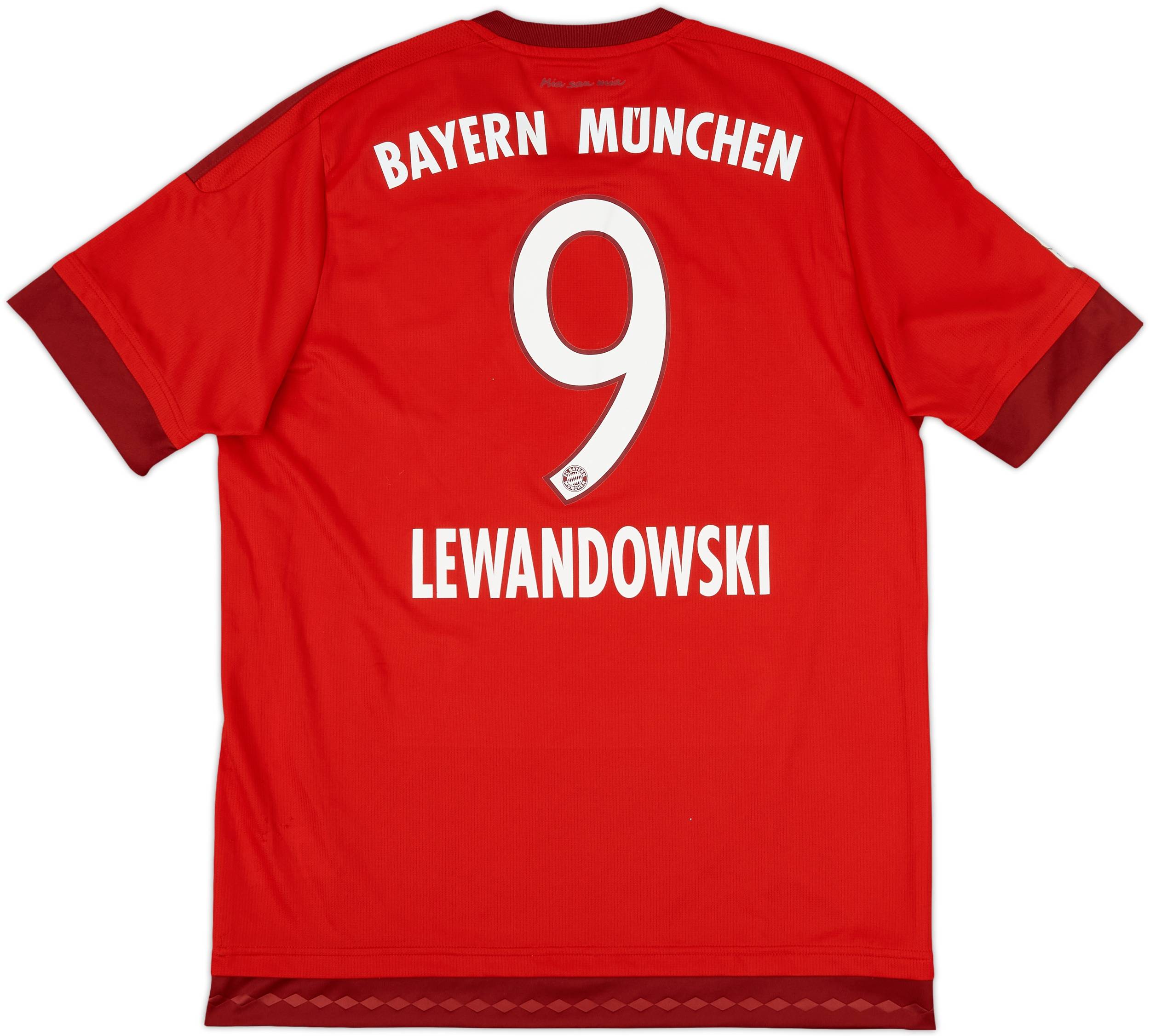 2015-16 Bayern Munich Home Shirt Lewandowski #9 - 7/10 - (L)