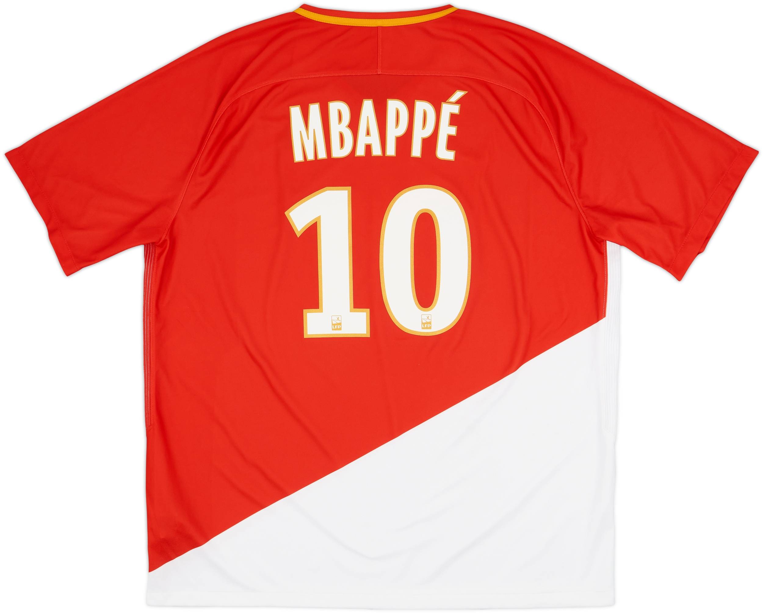 2017-18 Monaco Home Shirt Mbappe #10 - 7/10 - (XXL)