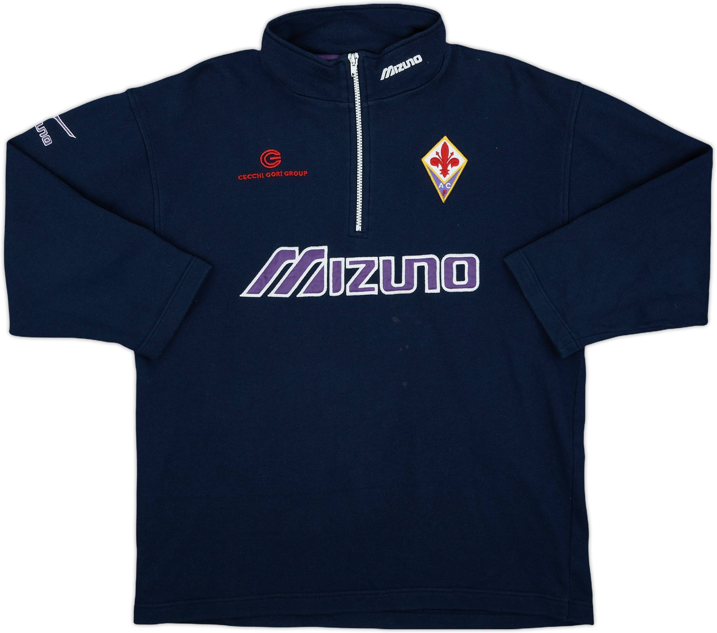 2001-02 Fiorentina Mizuno 1/4 Zip Drill Top - 7/10 - (XL)