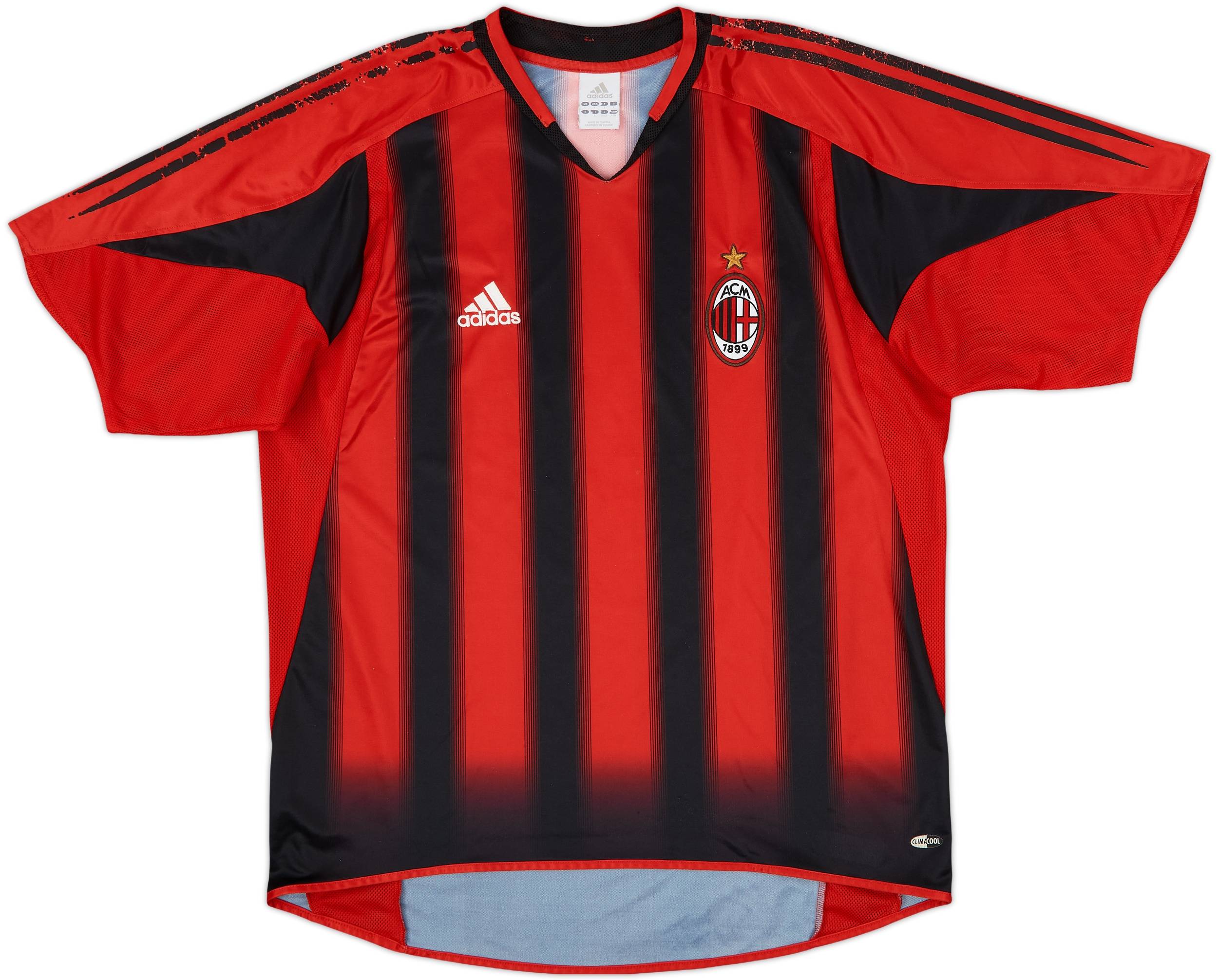 AC Milan ユニホーム　adidas M 赤黒　レドンド　No.5 2004-05 AC Milan Home Shirt - 4/10 - (L)