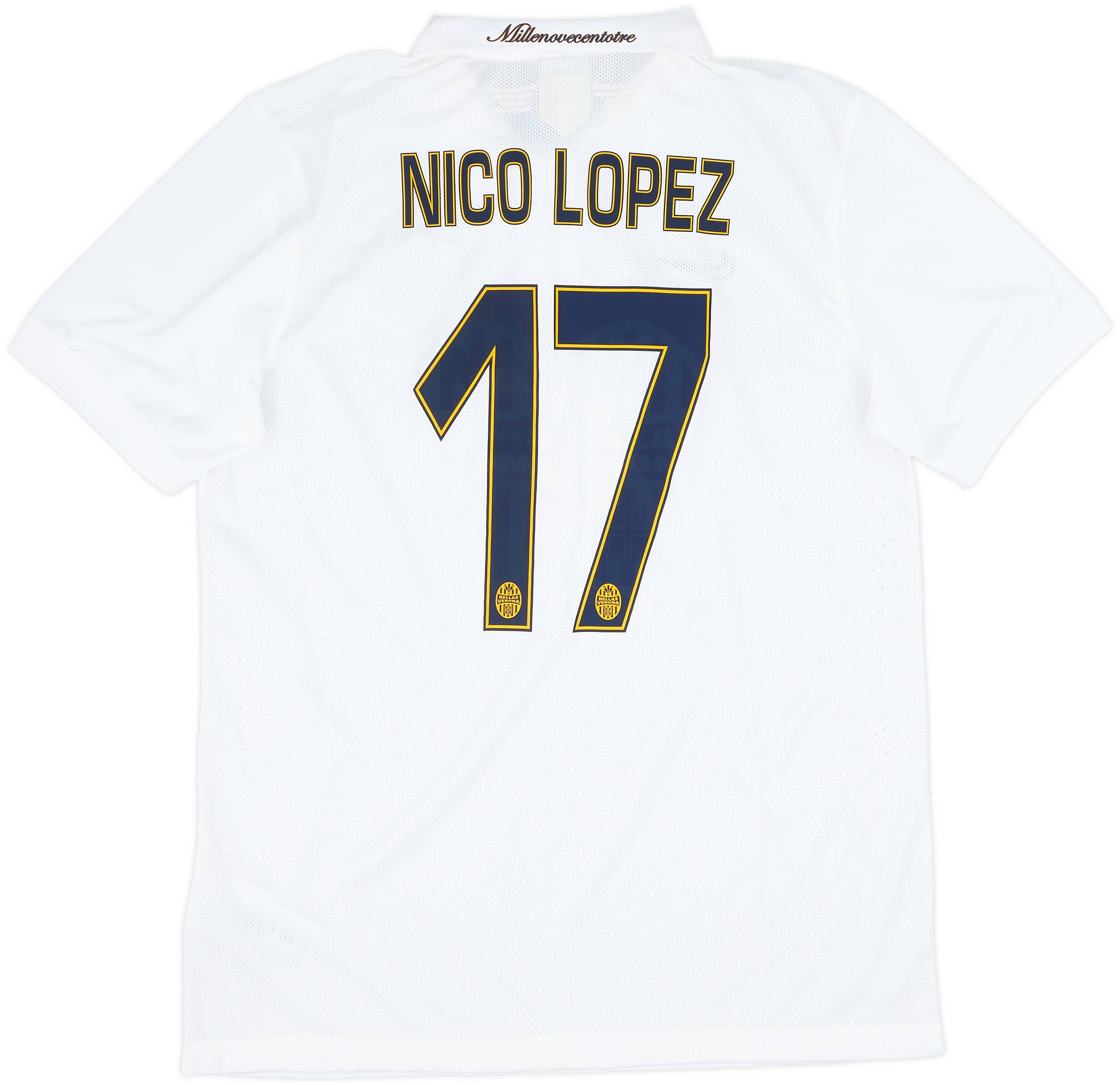 2014-15 Hellas Verona Player Issue Away Shirt Nico Lopez #17 - 8/10 - (L)