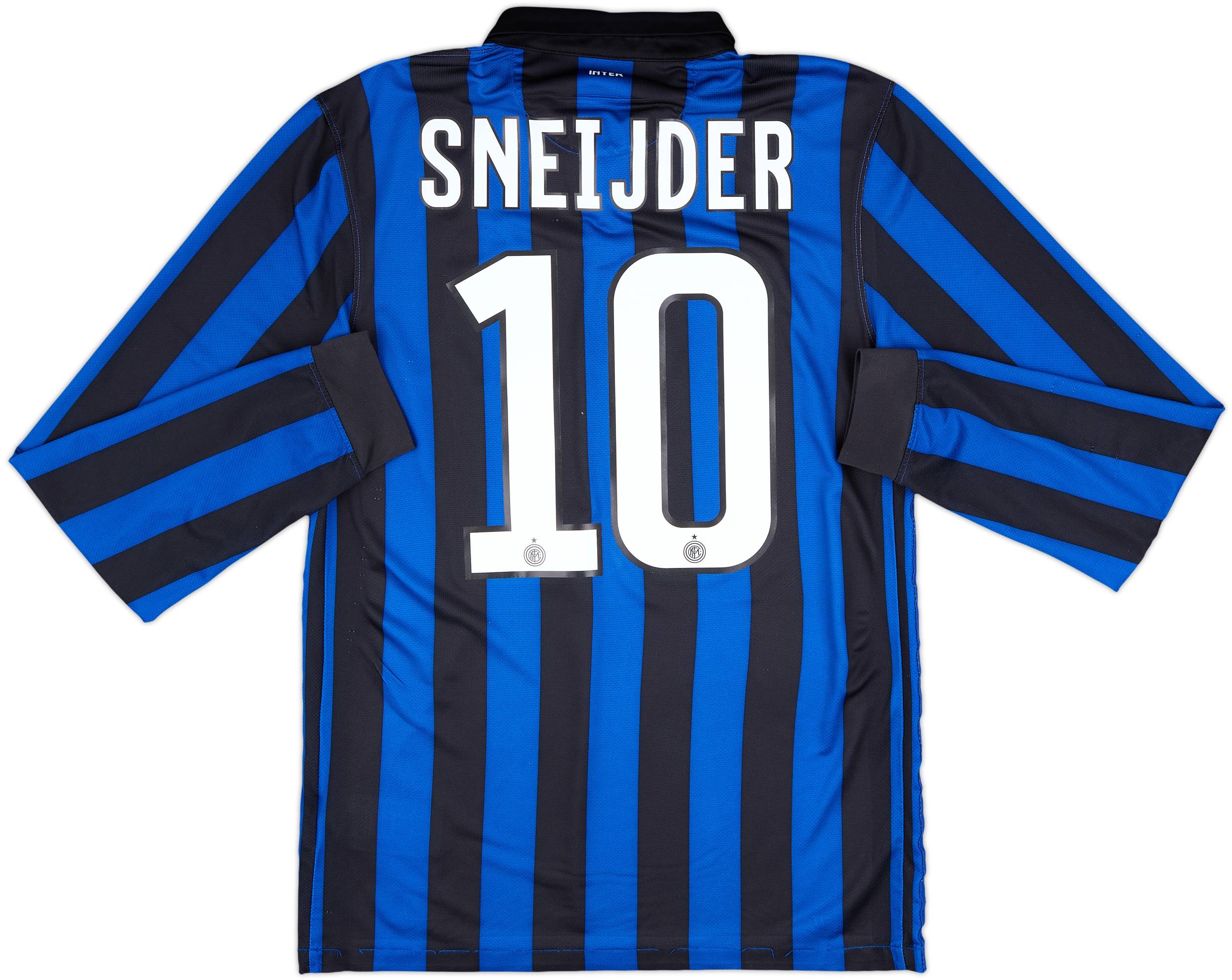 2011-12 Inter Milan Home L/S Shirt Sneijder #10 - 7/10 - (S)