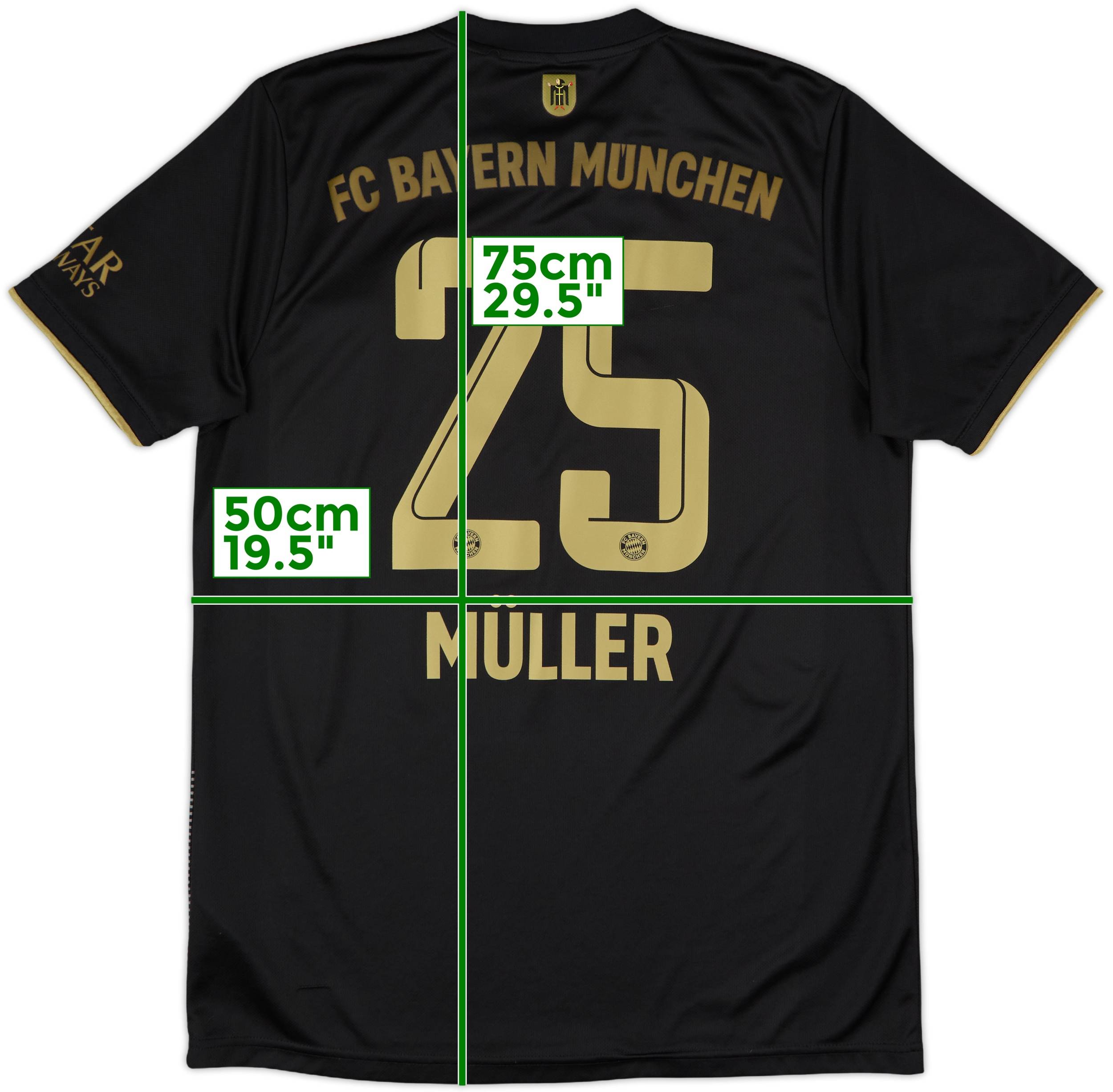 2021-22 Bayern Munich Away Shirt Muller #25 - 6/10 - (M)