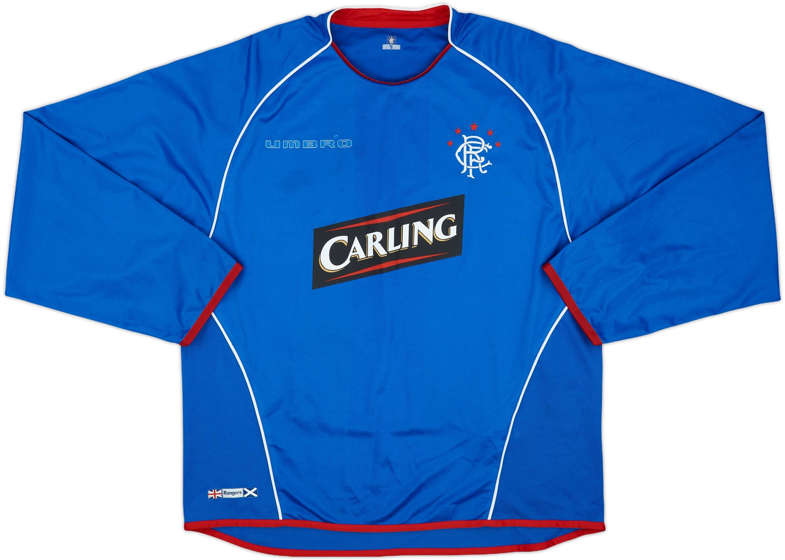 2005-06 Rangers Home L/S Shirt - 4/10 - (XL)