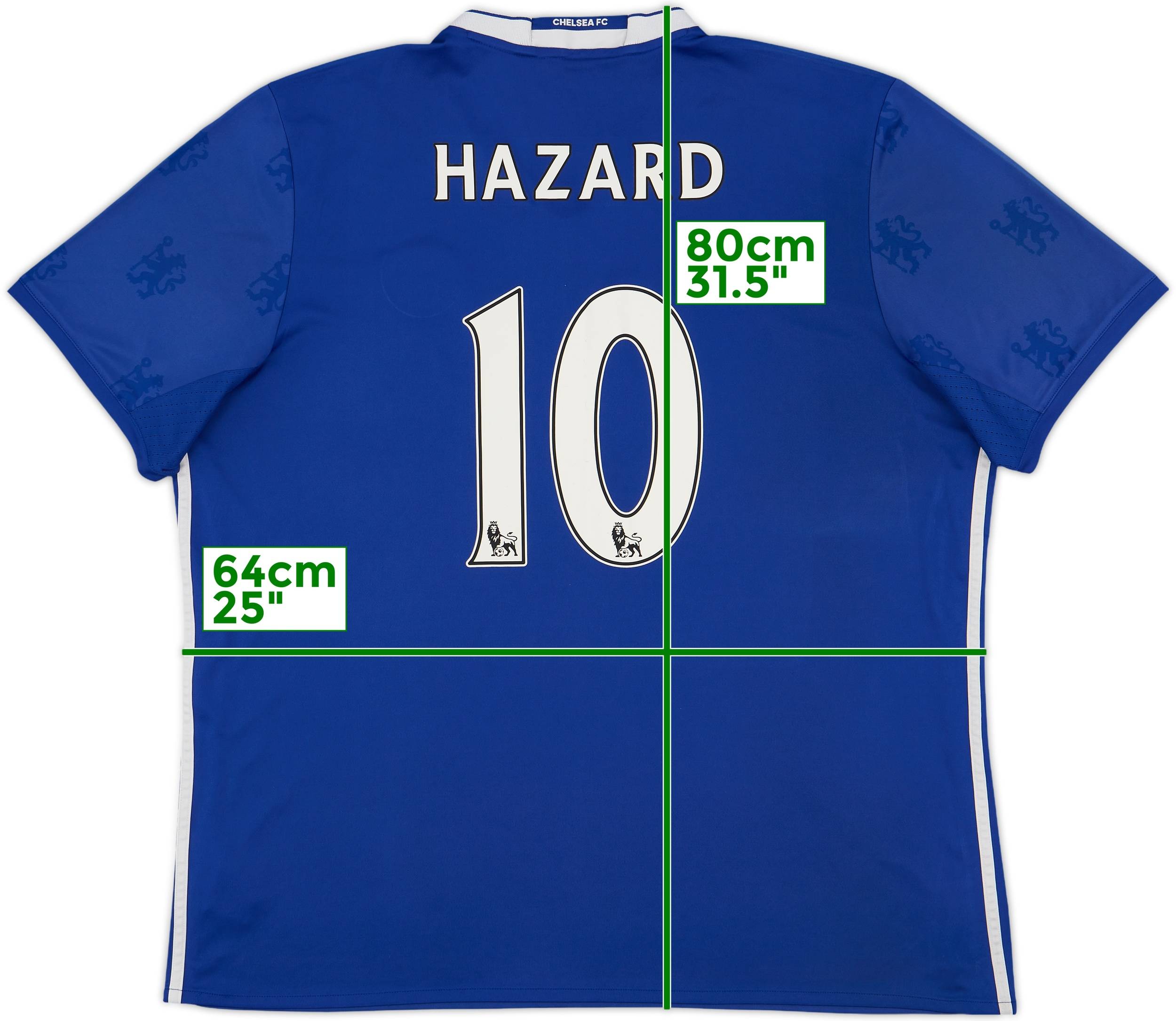 Chelsea HAZARD 10 シャツ 2016-17 Chelsea Home Shirt Hazard #10 - 5/10 - (XXL)