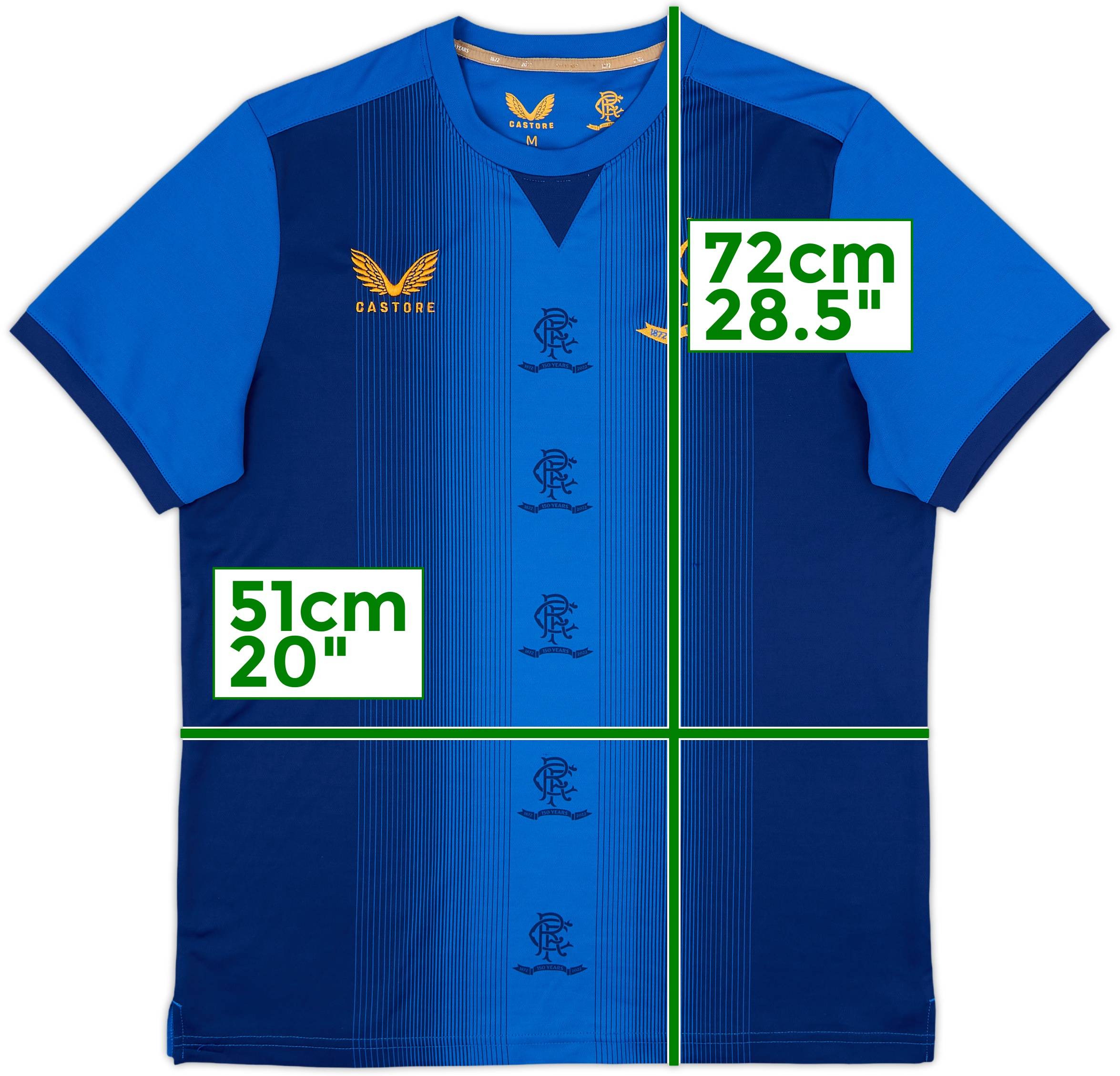 新品　21/22レンジャーズ150周年記念CASTORE ユニフォームMサイズ 2021-22 Rangers Home Shirt - 8/10 - (M)