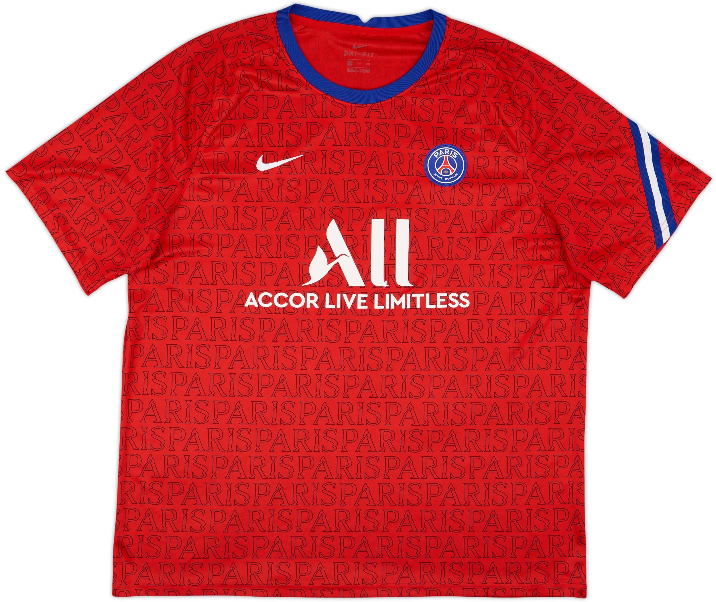 2020-21 Paris Saint-Germain Nike Training Shirt - 7/10 - (XXL)