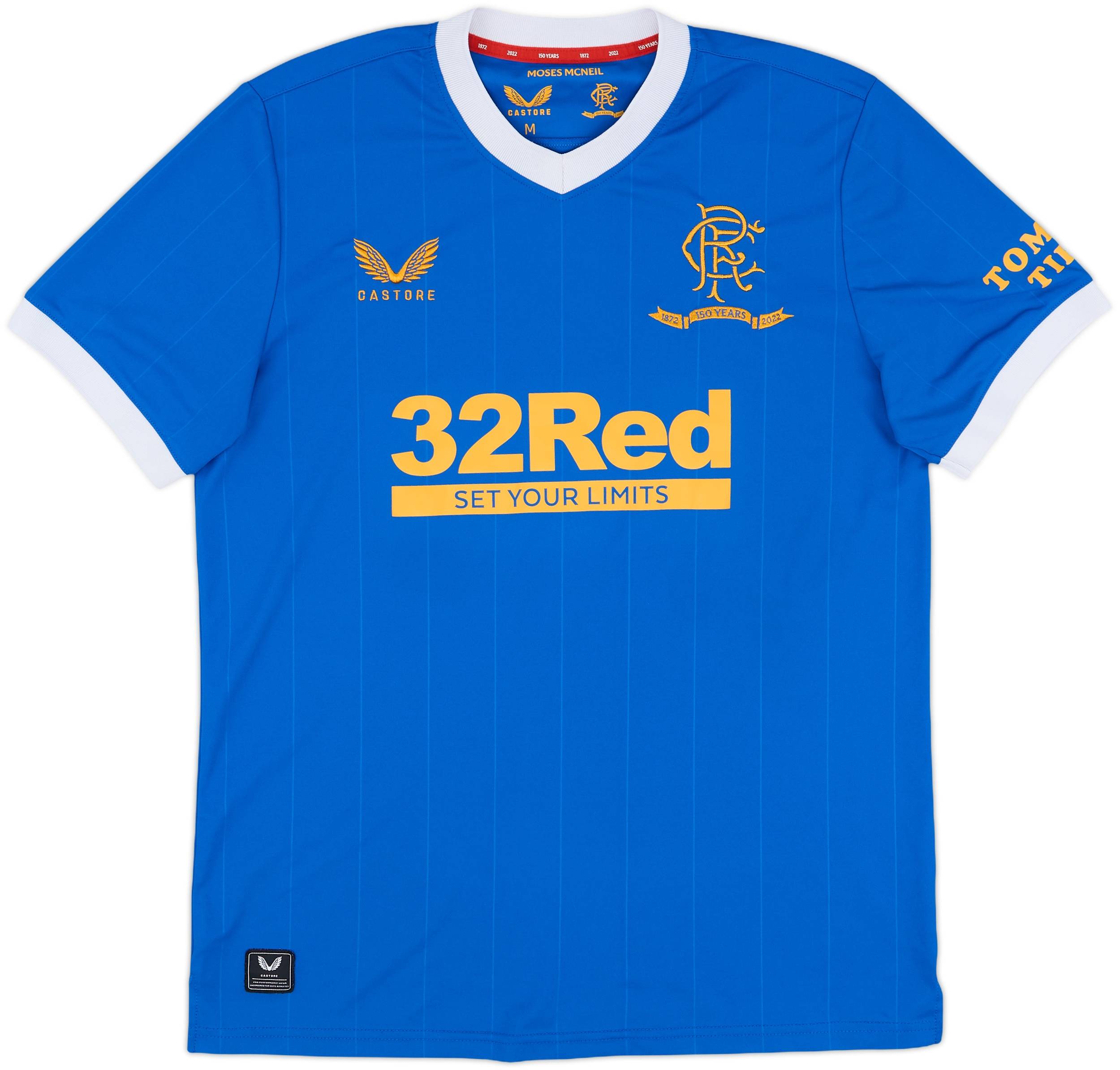 新品　21/22レンジャーズ150周年記念CASTORE ユニフォームMサイズ 2021-22 Rangers Home Shirt - 10/10 - (M)
