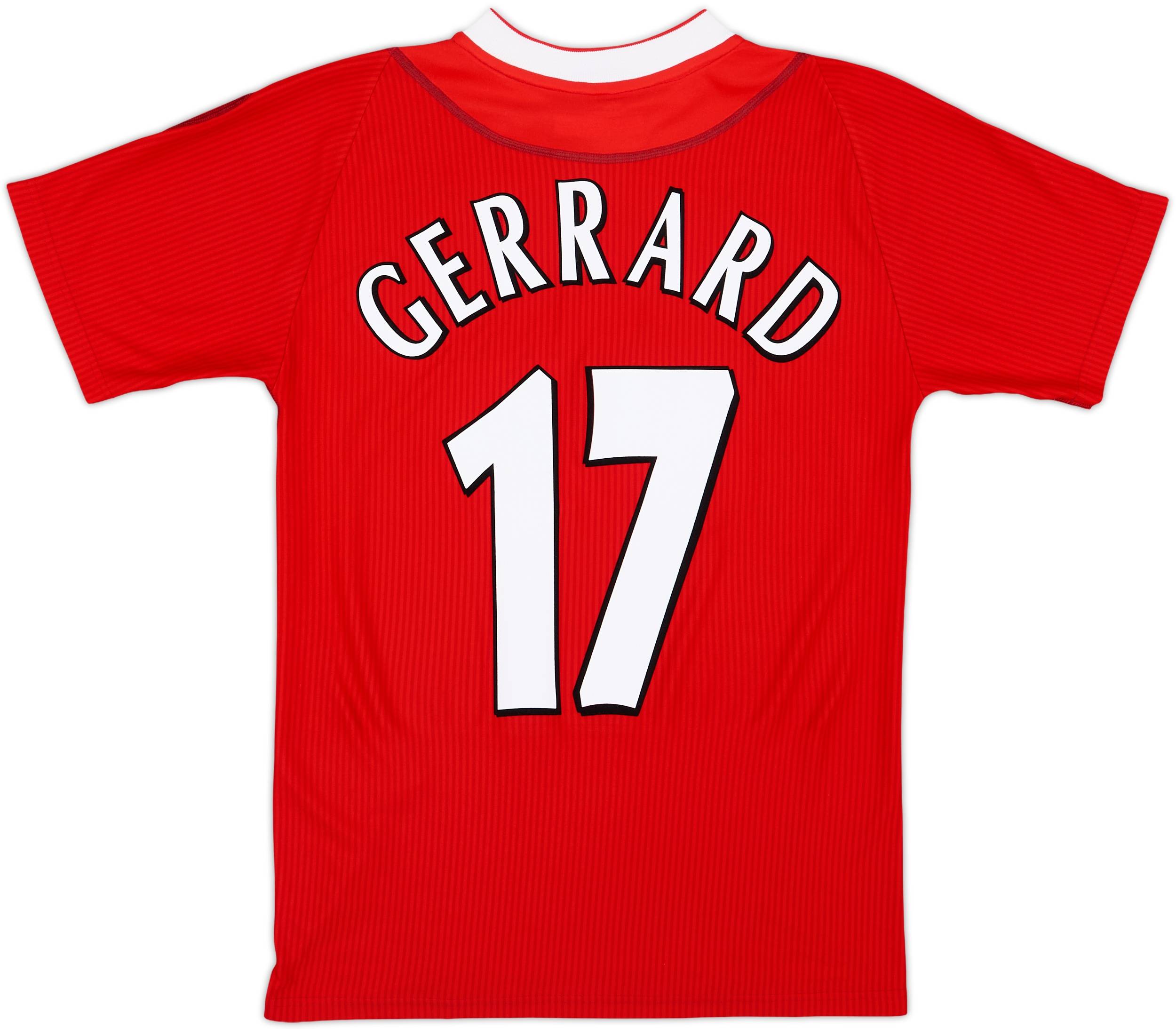 2002-04 Liverpool Home Shirt Gerrard #17 - 9/10 - (XS)