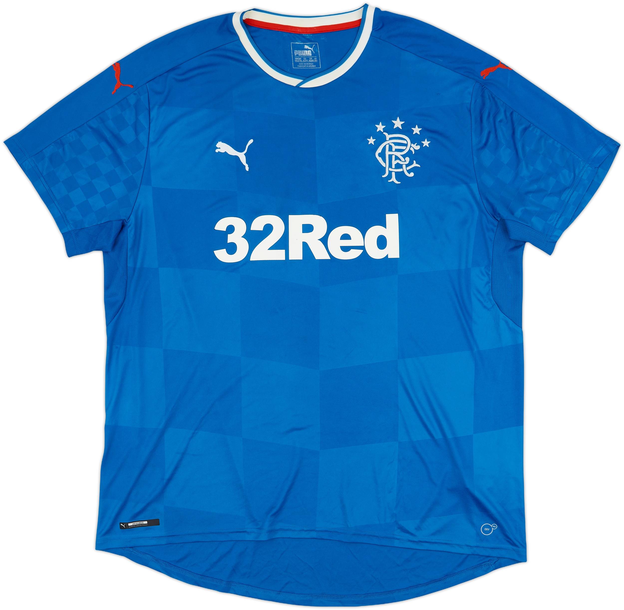 2016-18 Rangers Home Shirt - 7/10 - (XXL)