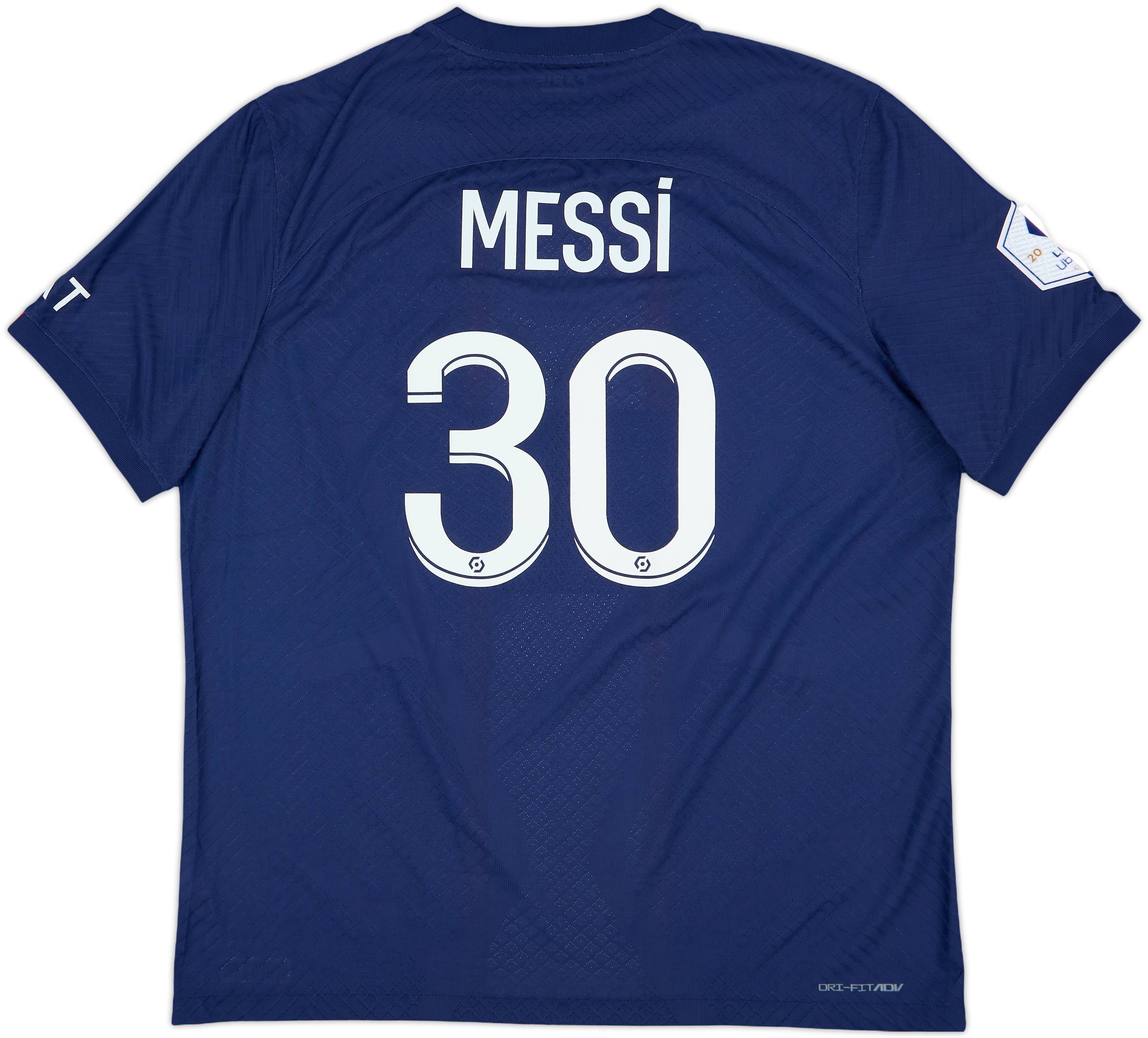 2022-23 Paris Saint-Germain Authentic Home Shirt Messi #30 - 9/10 - (XL)