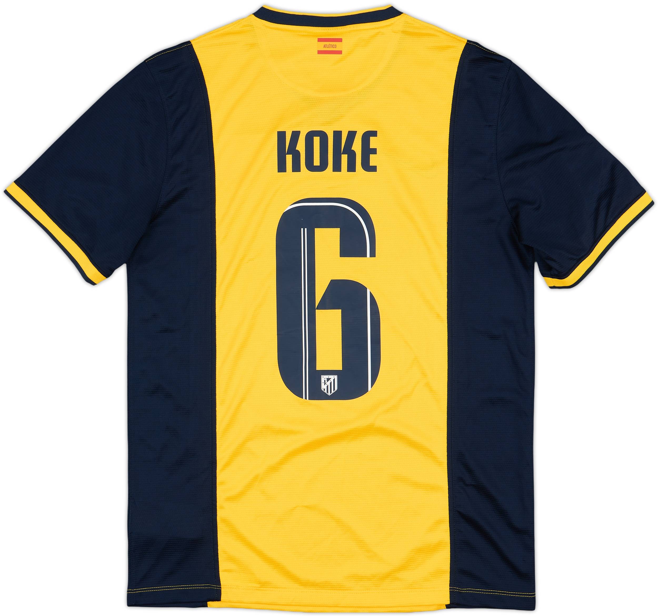 2013-14 Atletico Madrid Away Shirt Koke #6 - 7/10 - (M)