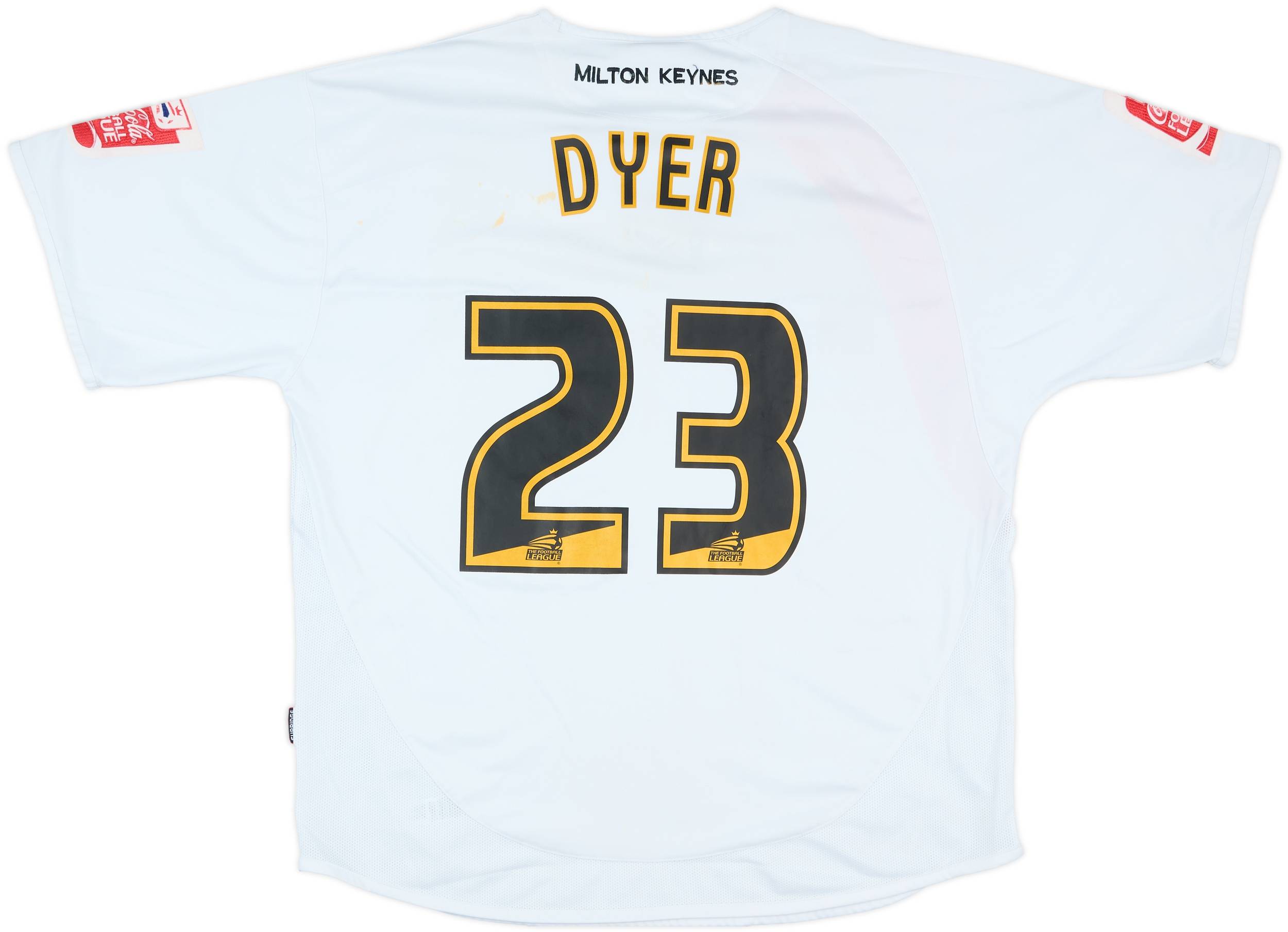 2006-07 MK Dons Home Shirt Dyer #23 - 6/10 - (L)
