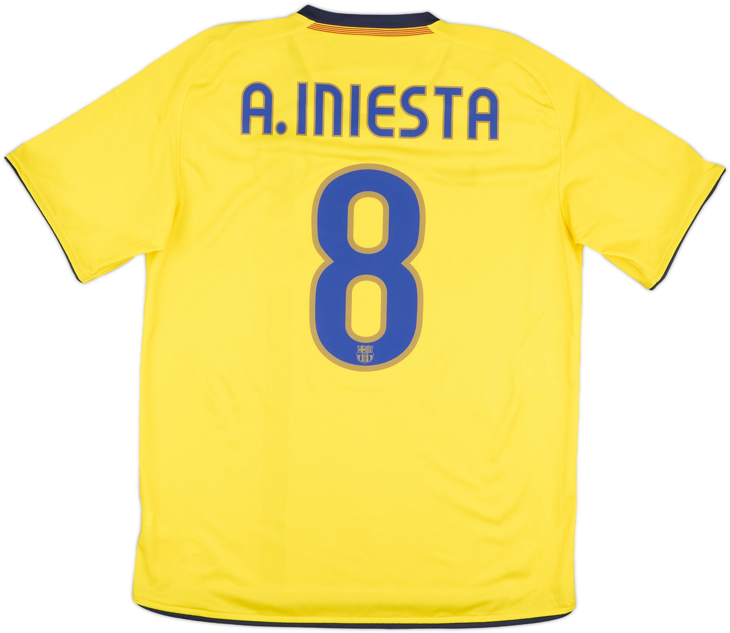 2008-10 Barcelona Away Shirt A.Iniesta #8 - 8/10 - (M)