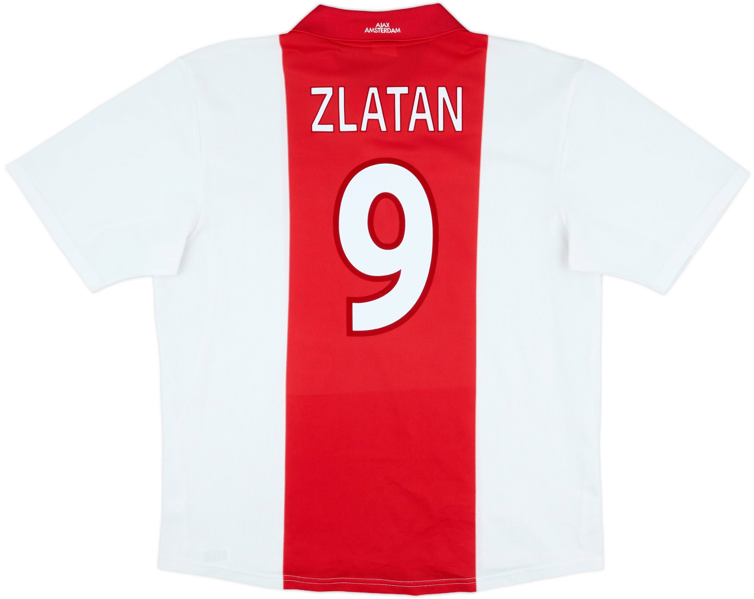 2001-02 Ajax Home Shirt Zlatan #9 - 9/10 - (XL)