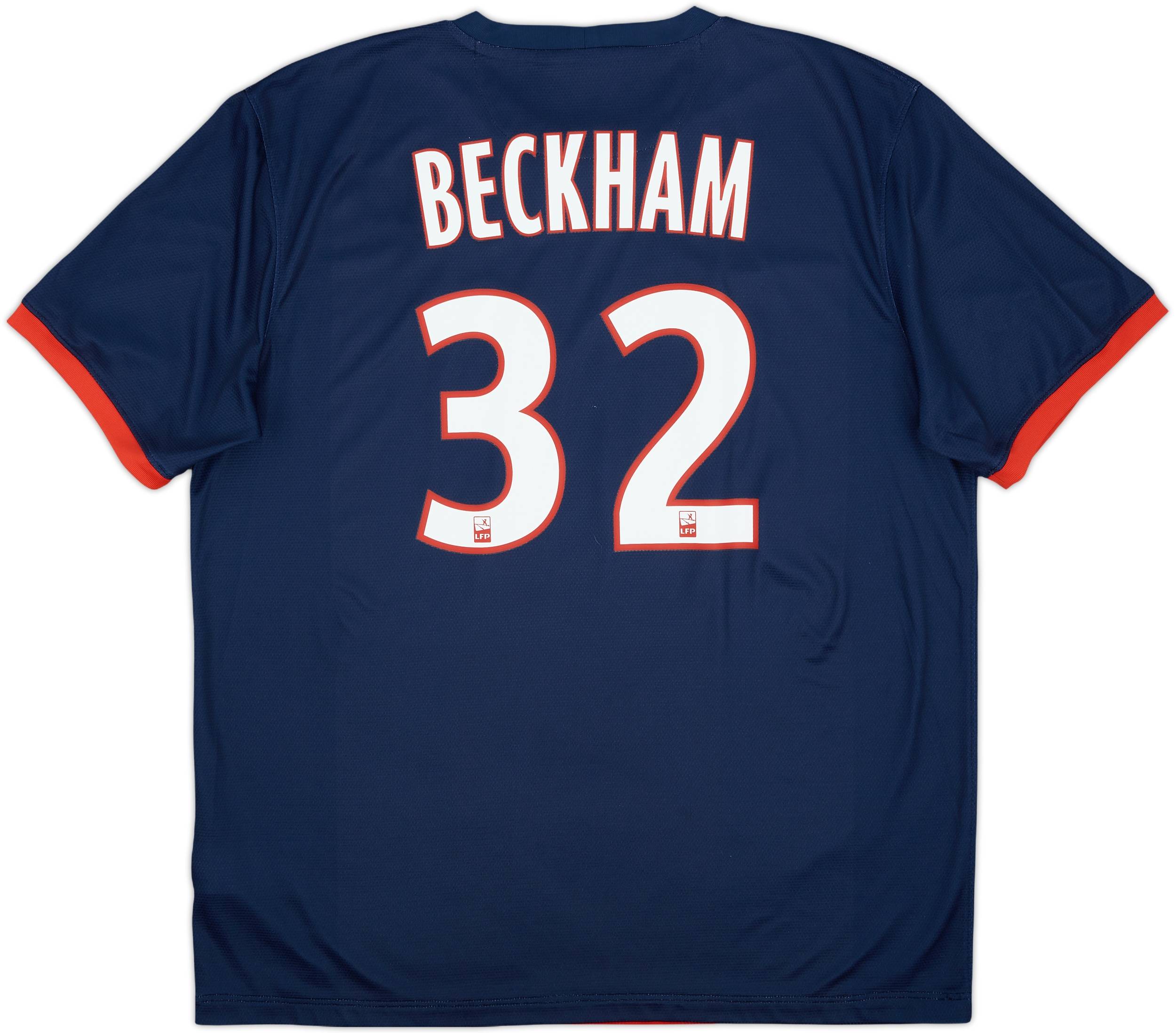2013-14 Paris Saint-Germain Home Shirt Beckham #32 - 8/10 - (XL)
