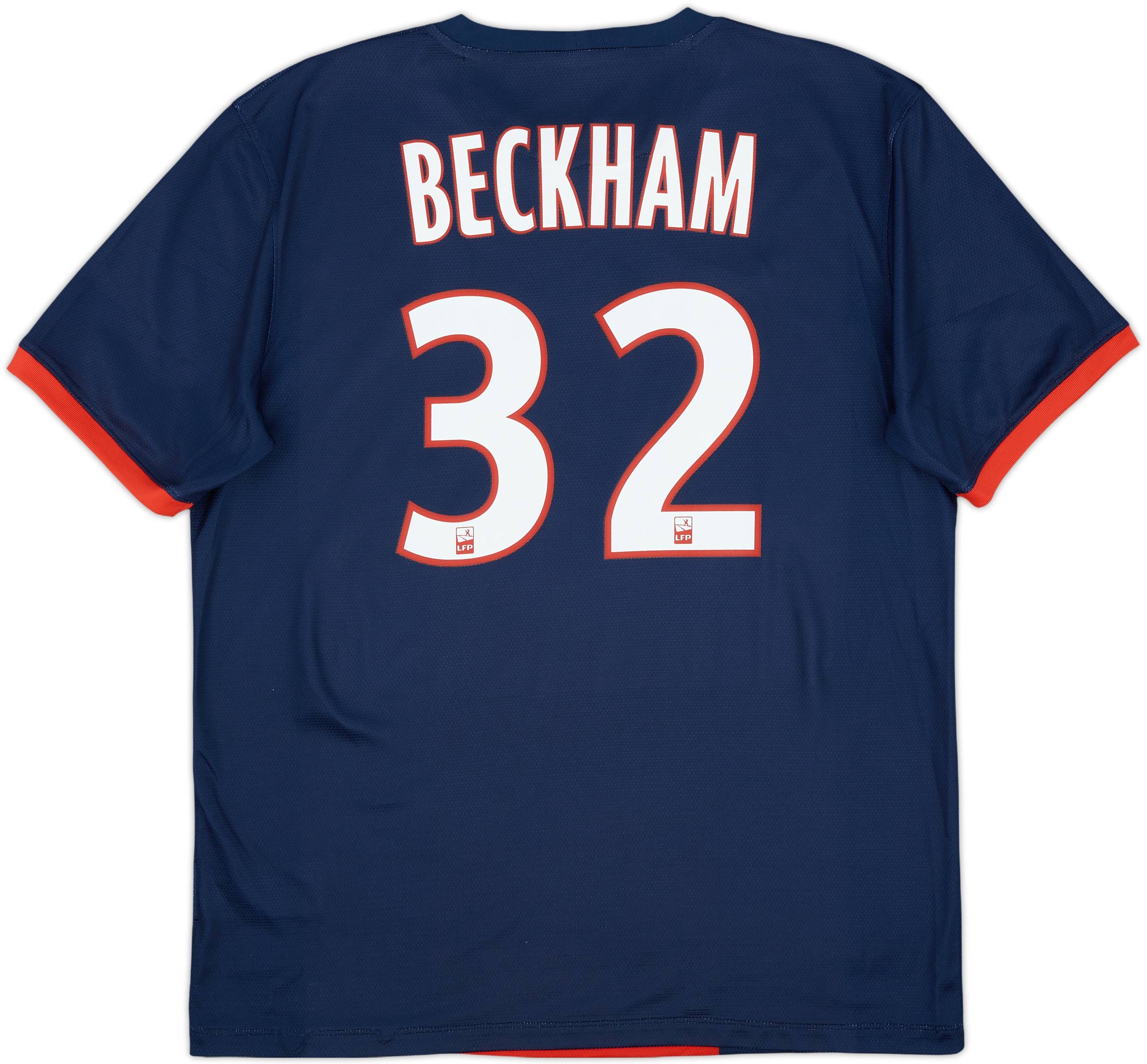 2013-14 Paris Saint-Germain Home Shirt Beckham #32 - 10/10 - (L)
