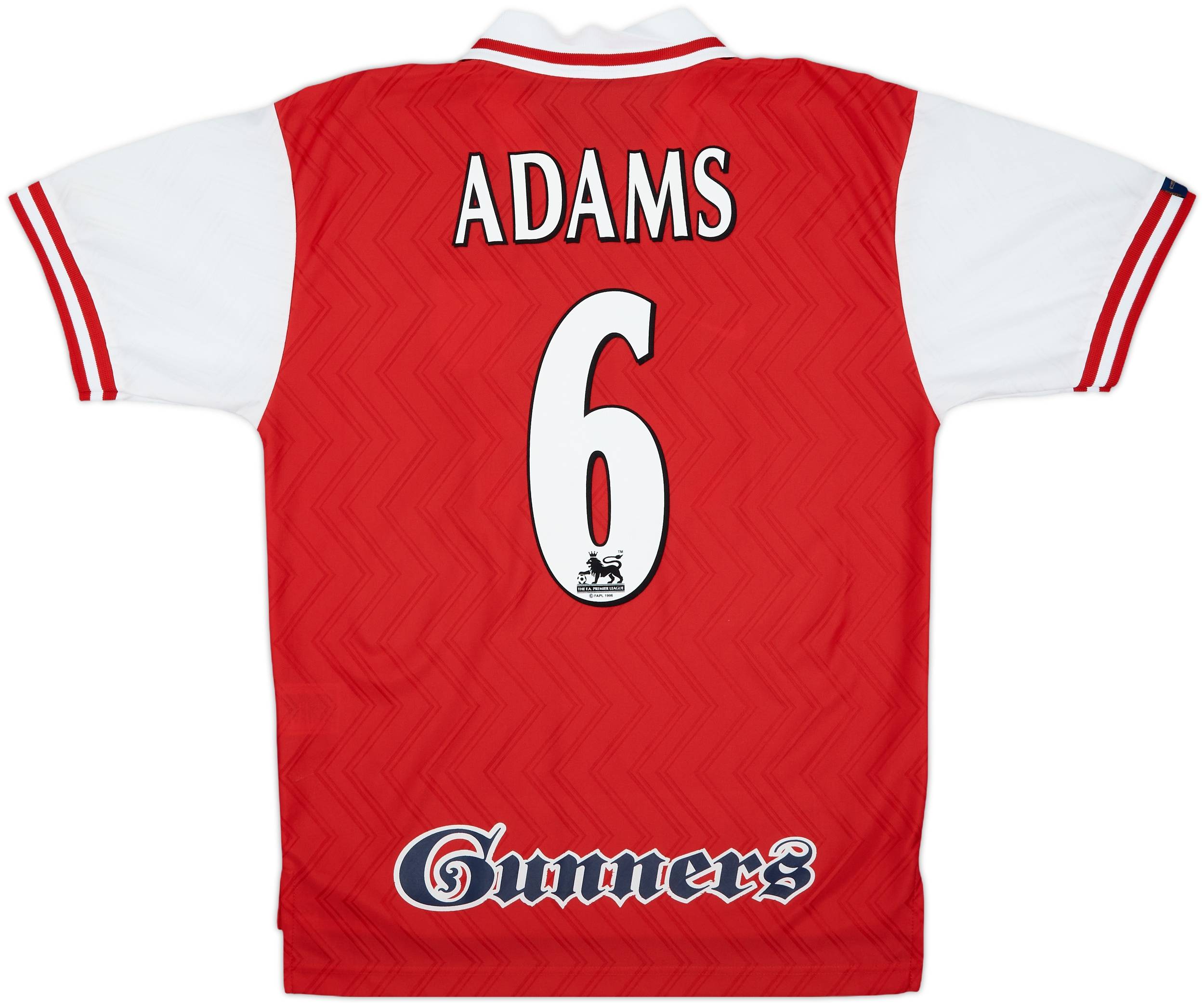 1996-98 Arsenal Home Shirt Adams #6 - 9/10 - (M)
