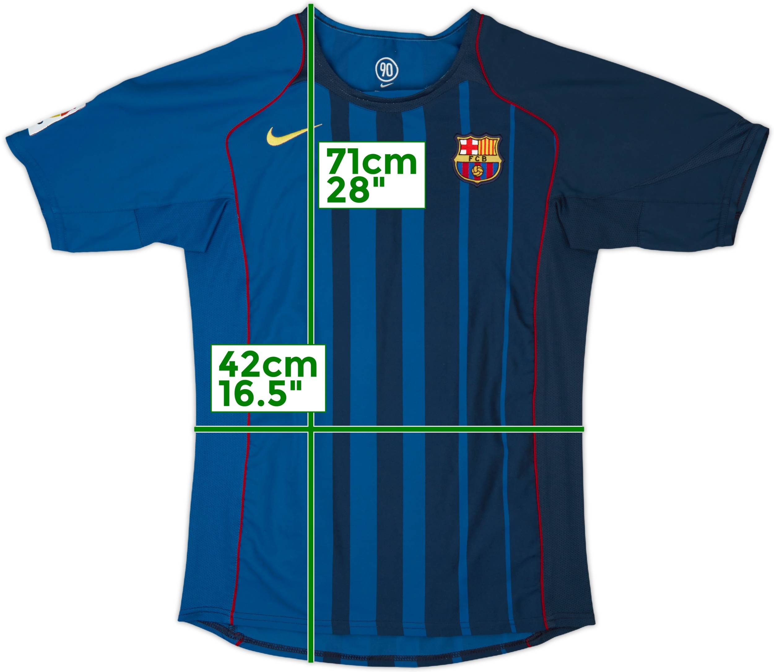N*ん様 04/05 FC BARCELONA away jersey 2004-05 Barcelona Away Shirt - 9/10 - (XL.Boys)
