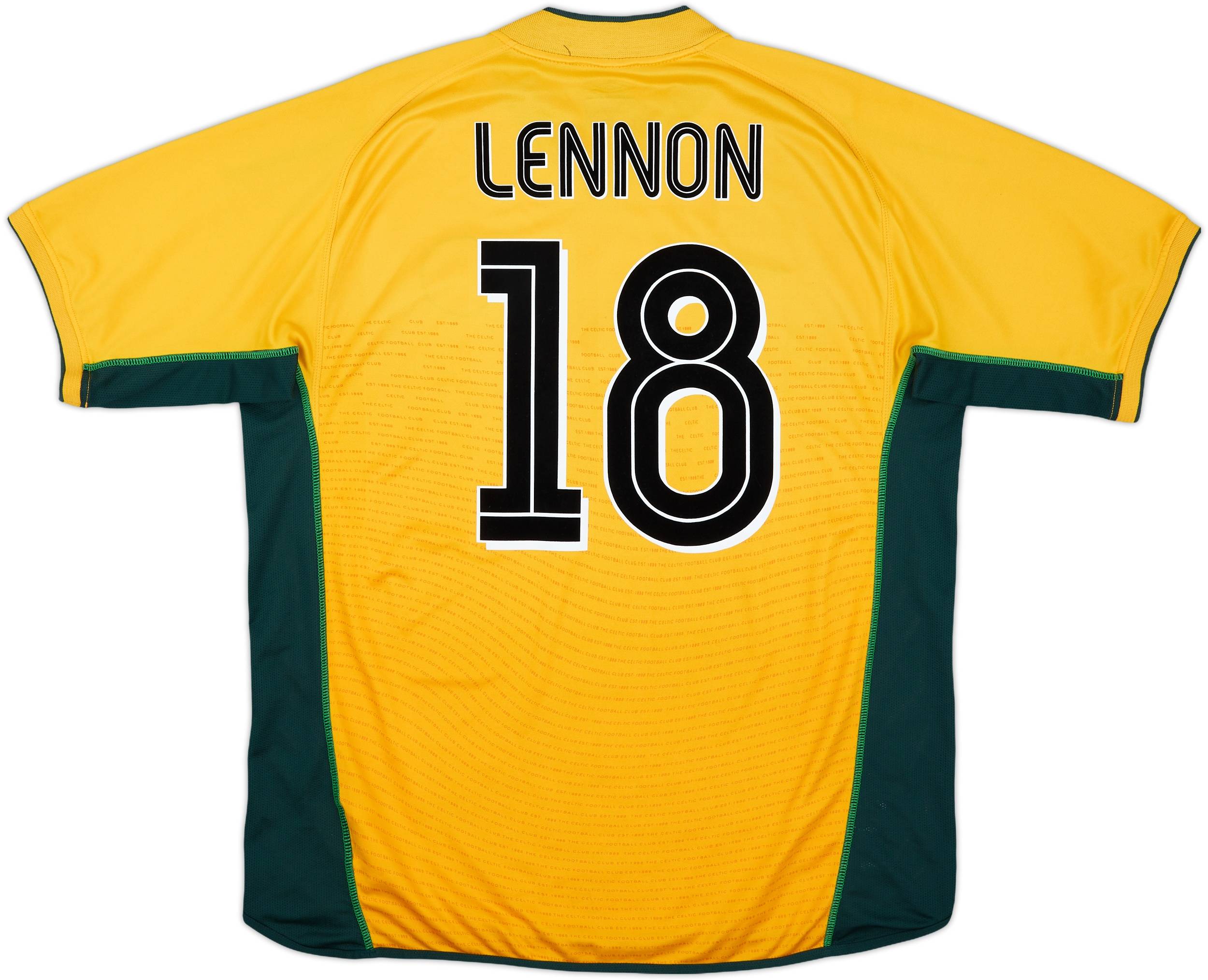 2002-03 Celtic Away Shirt Lennon #18 - 8/10 - (XL)