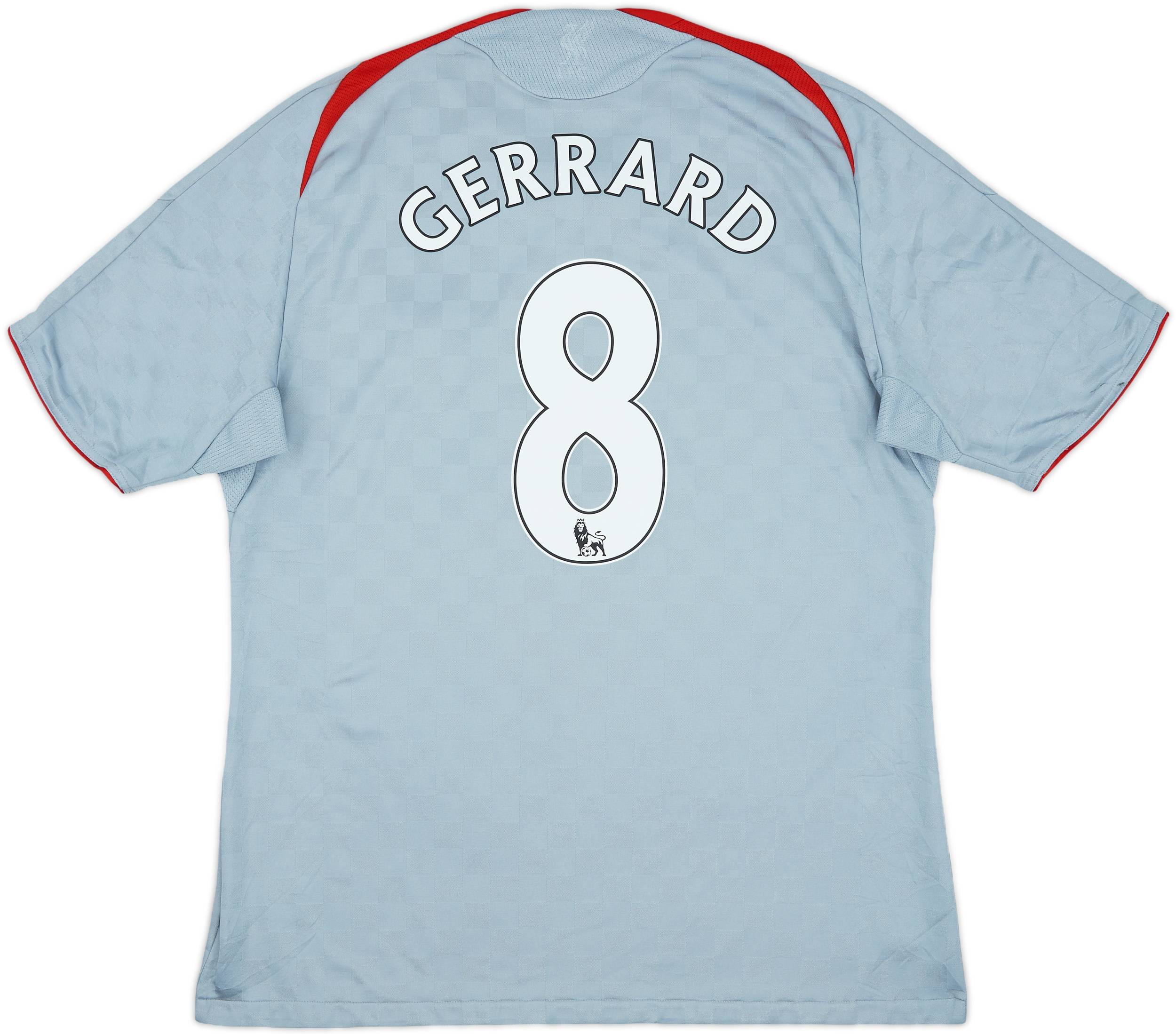 2008-09 Liverpool Away Shirt Gerrard #8 - 6/10 - (L)