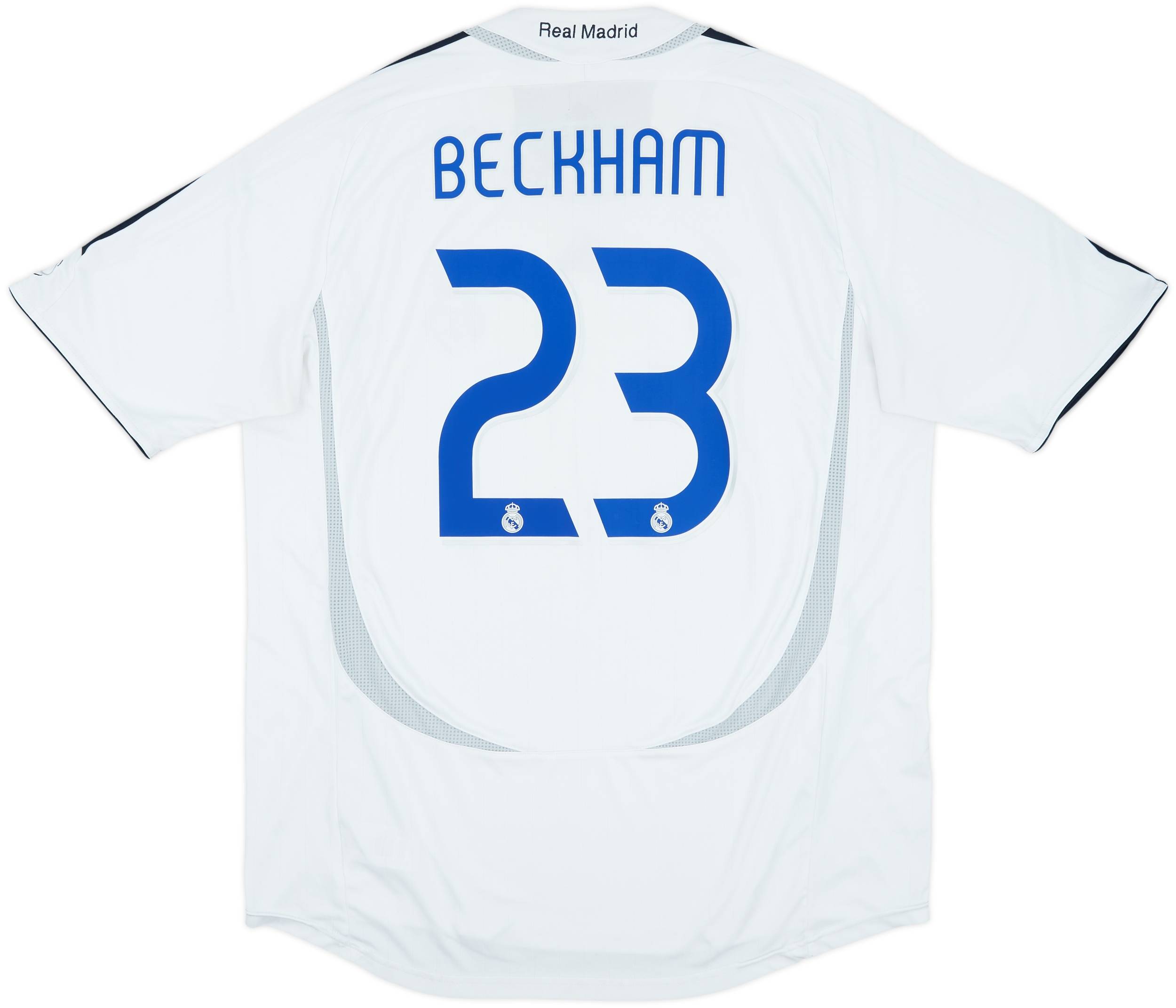 2006-07 Real Madrid Home Shirt Beckham #23 - 6/10 - (XL)