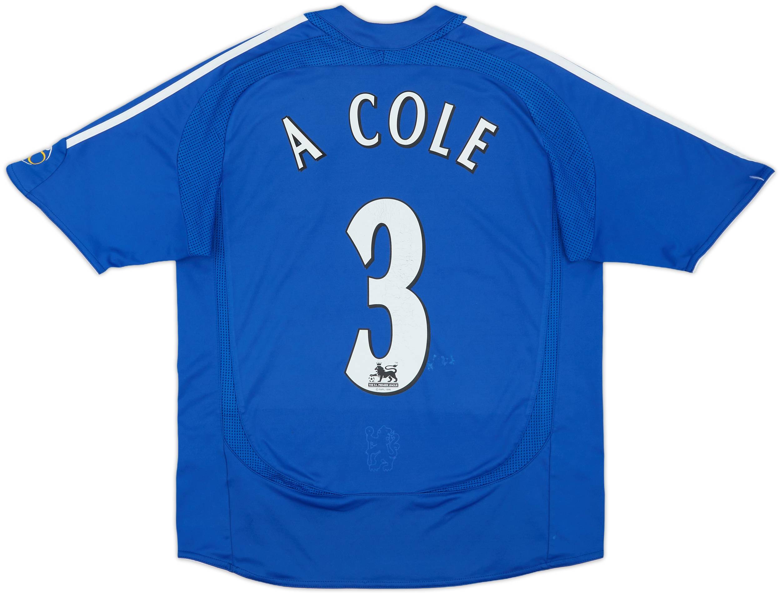 下*駄様 ChelseaFC 06-08 ユニフォーム 2006-08 Chelsea Home Shirt A Cole #3 - 6/10 - (XL.Boys)