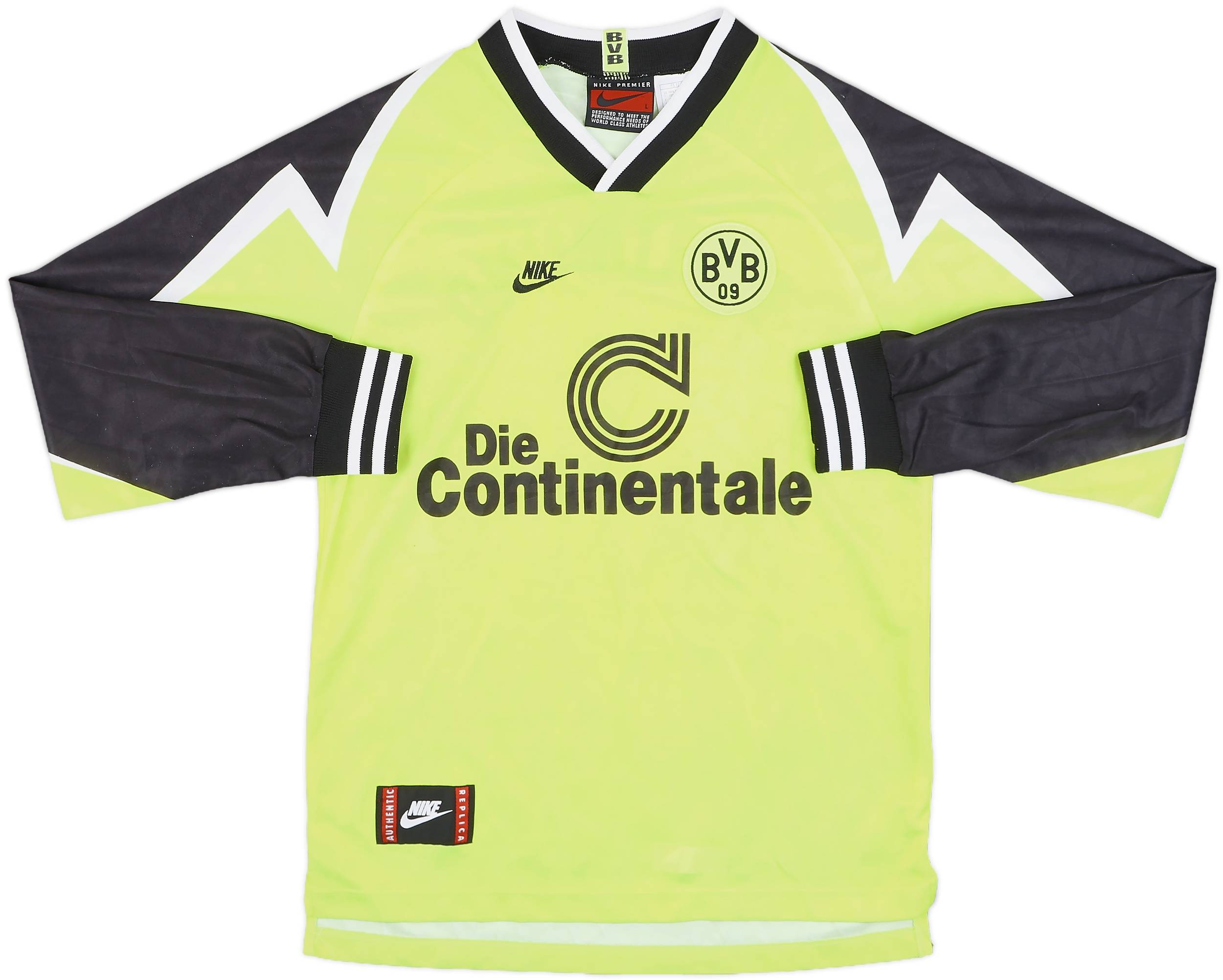 1995-96 Borussia Dortmund Home L/S Shirt - 8/10 - (L.Boys)