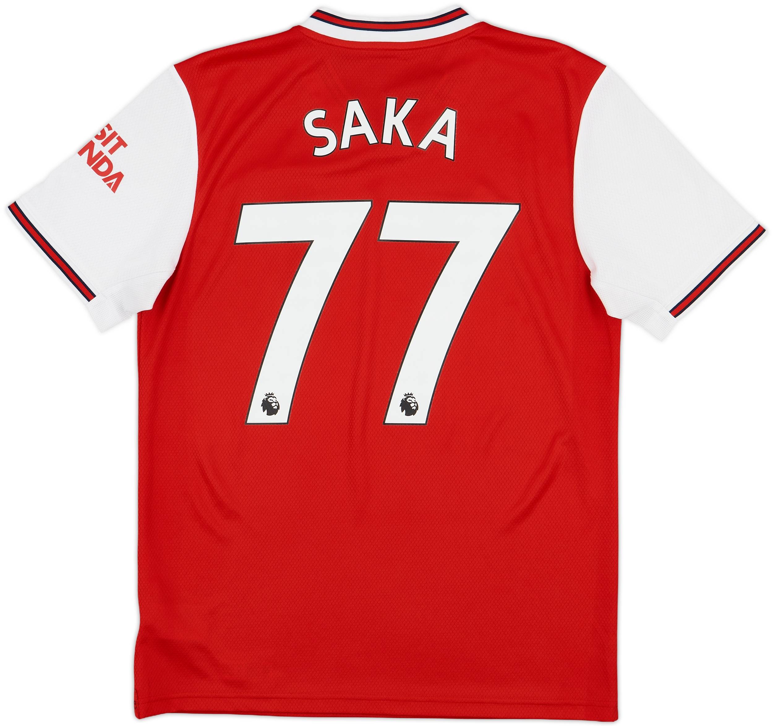 2019-20 Arsenal Home Shirt Saka #77 - 9/10 - (M)