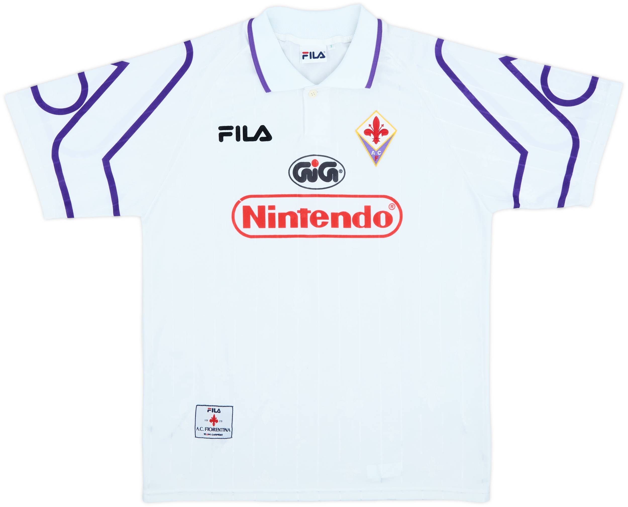 【正規品97-98 FILA Fiorentina away shirt任天堂】 1997-98 Fiorentina Away Shirt - 10/10 - (S)