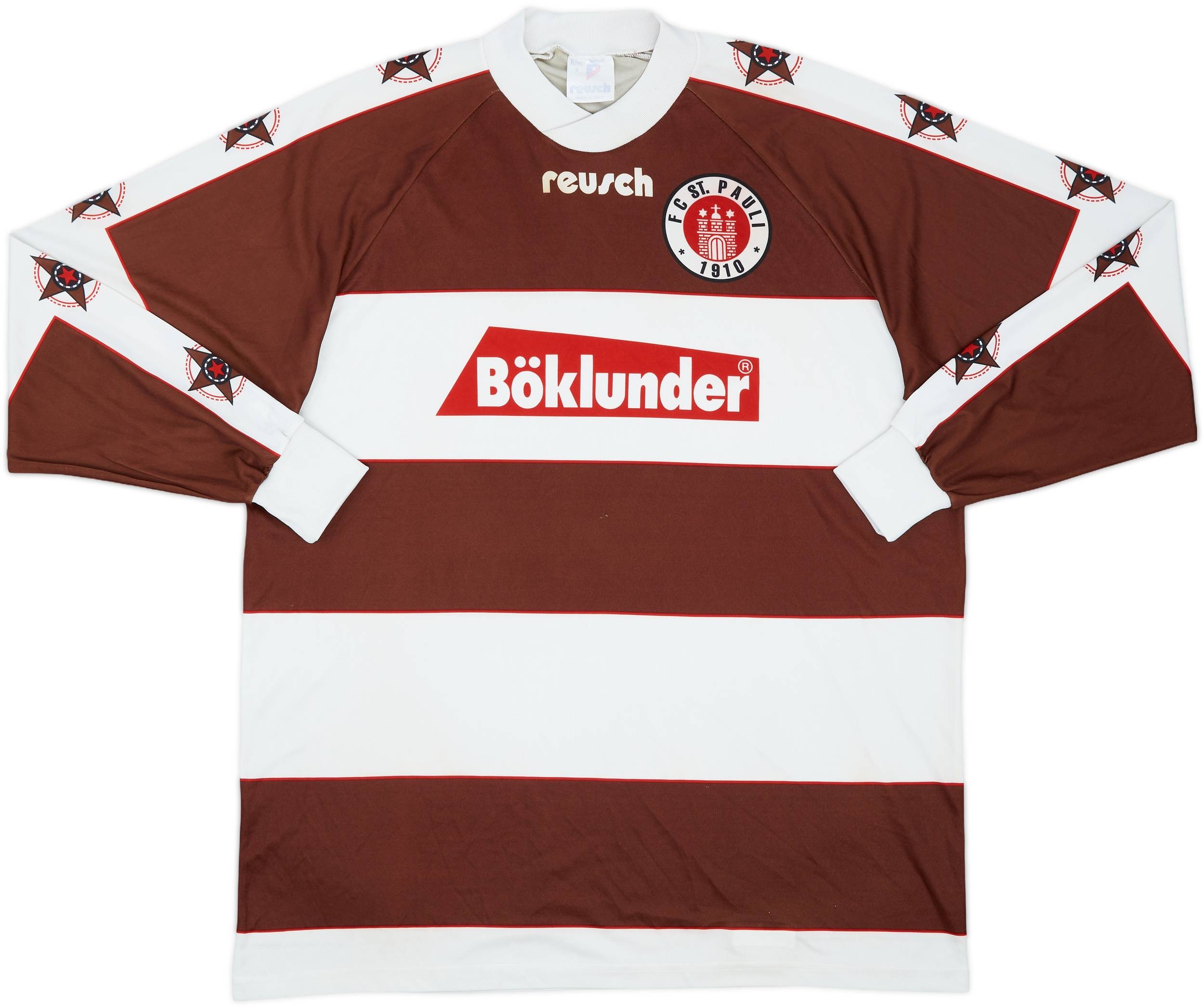1995-96 St Pauli Home L/S Shirt - 7/10 - (XL/XXL)